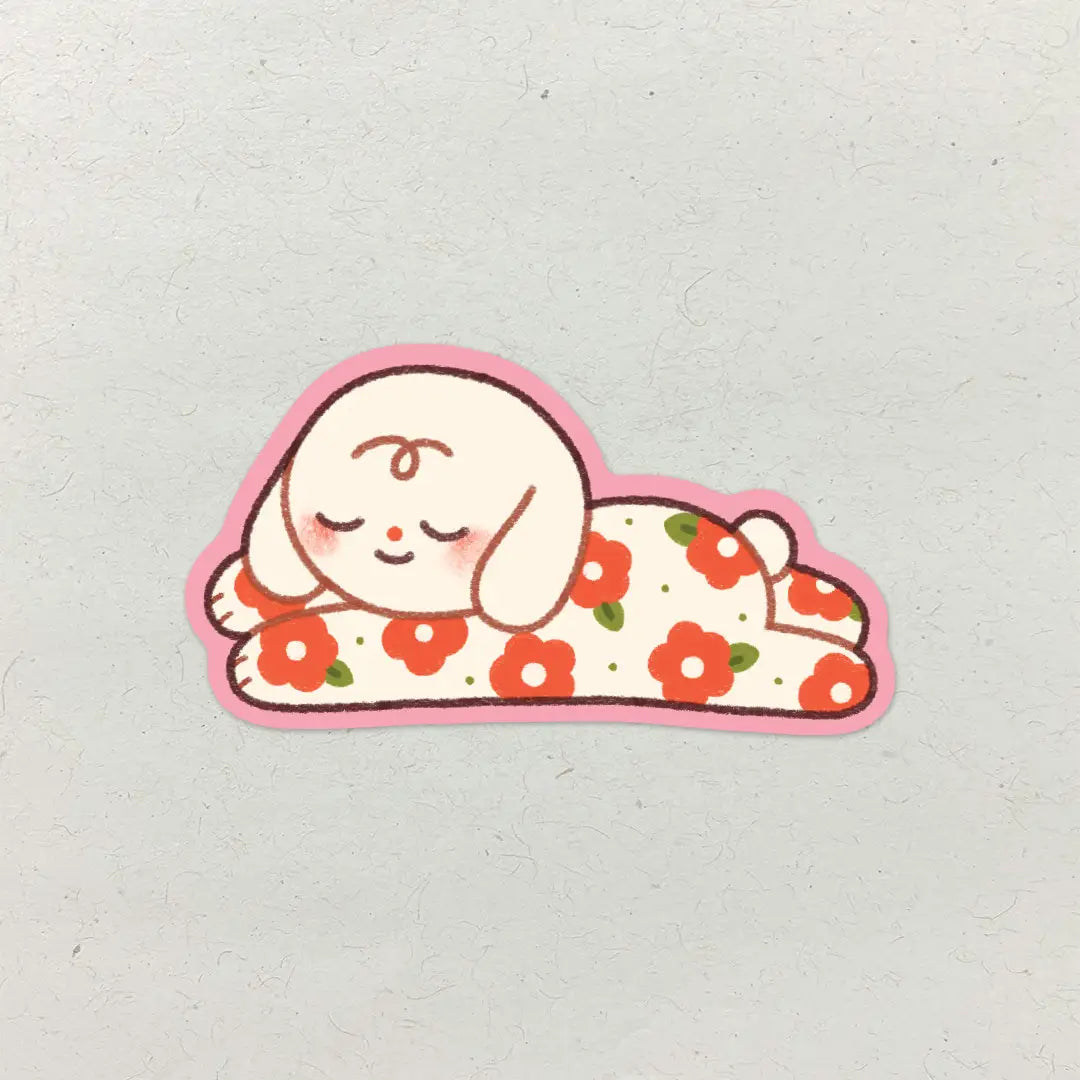 Sleepy Puppy • Single Kiss Cut Vinyl Sticker - Natamori image 1