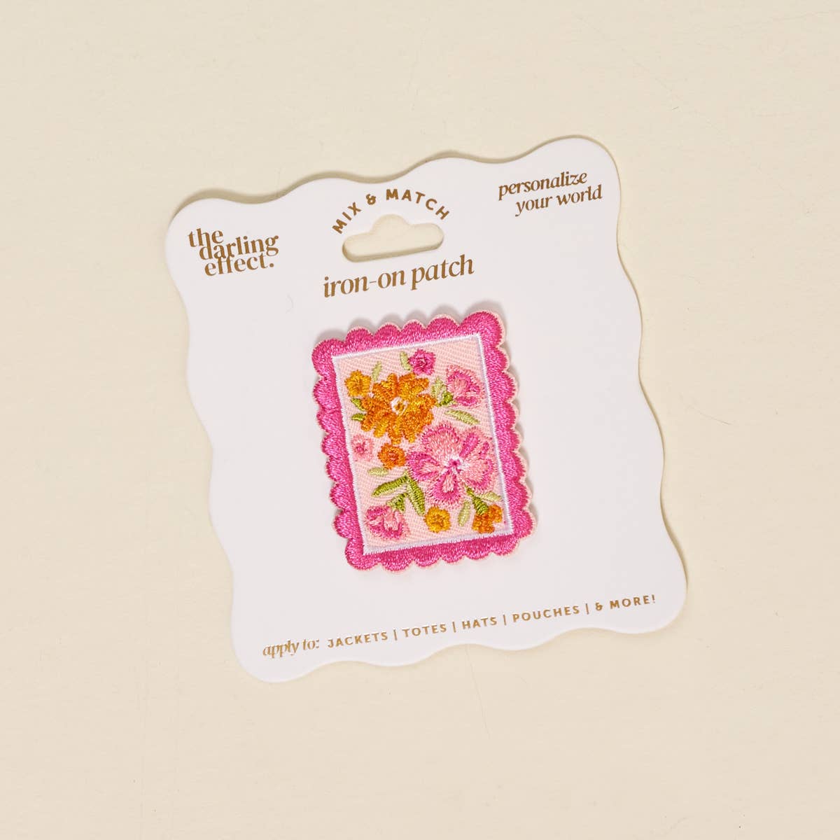 Mix & Match Iron-On Patch–Petal Postage Stamp