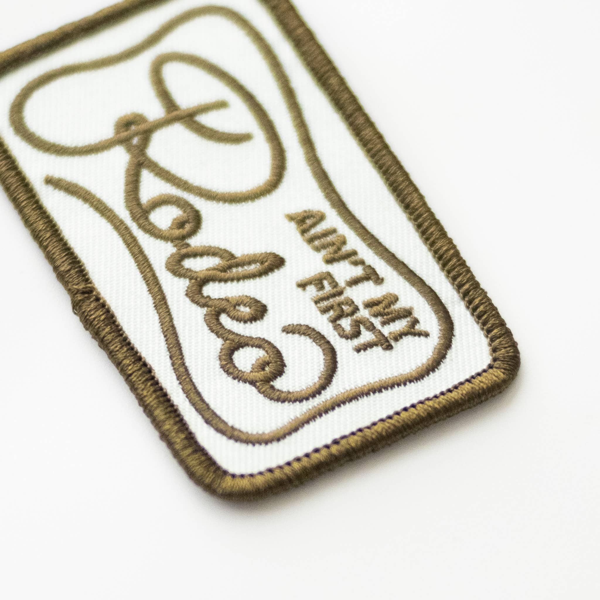 Ain't My Frist Rodeo Embroidered Iron on Patch (Green+White)