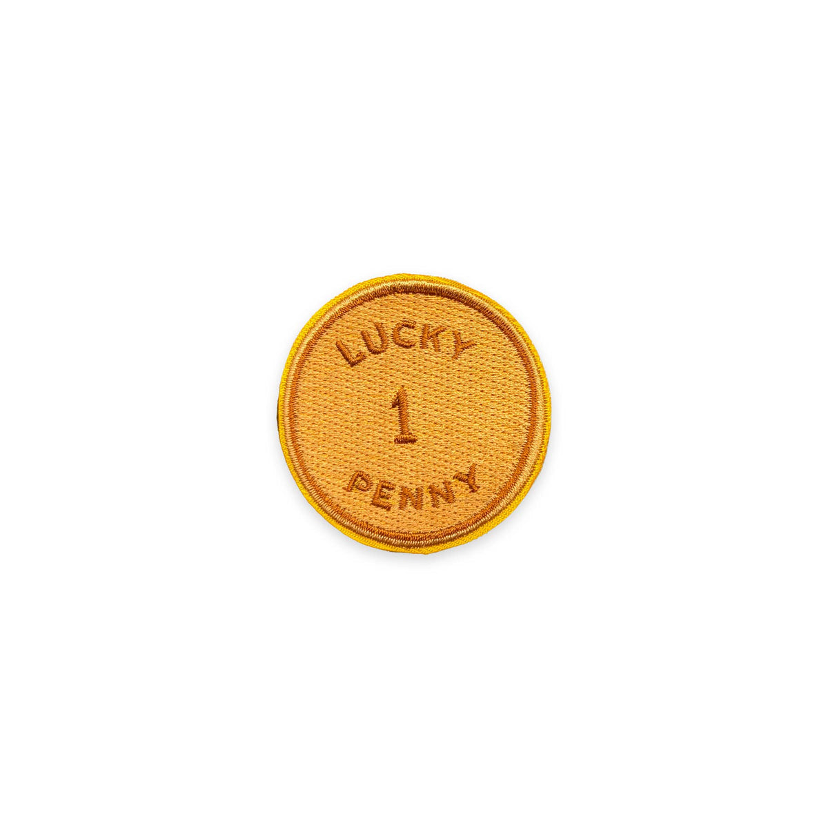 Lucky Penny Iron-On Patch | Good Luck Embroidered Patch