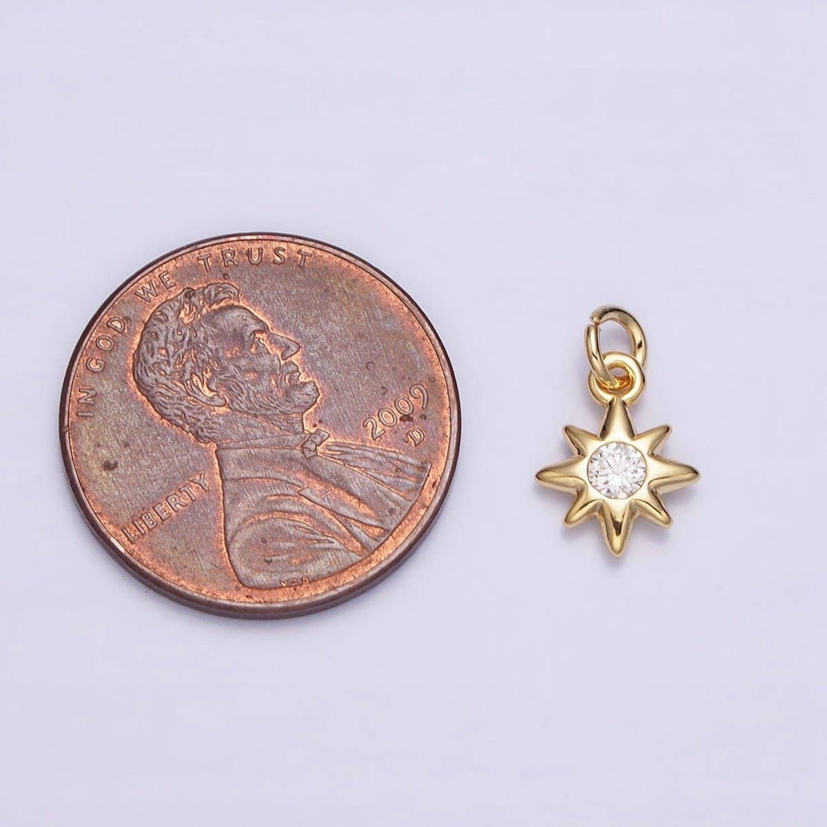 16K Gold Filled Mini Celestial North Star CZ Add-On Charm |