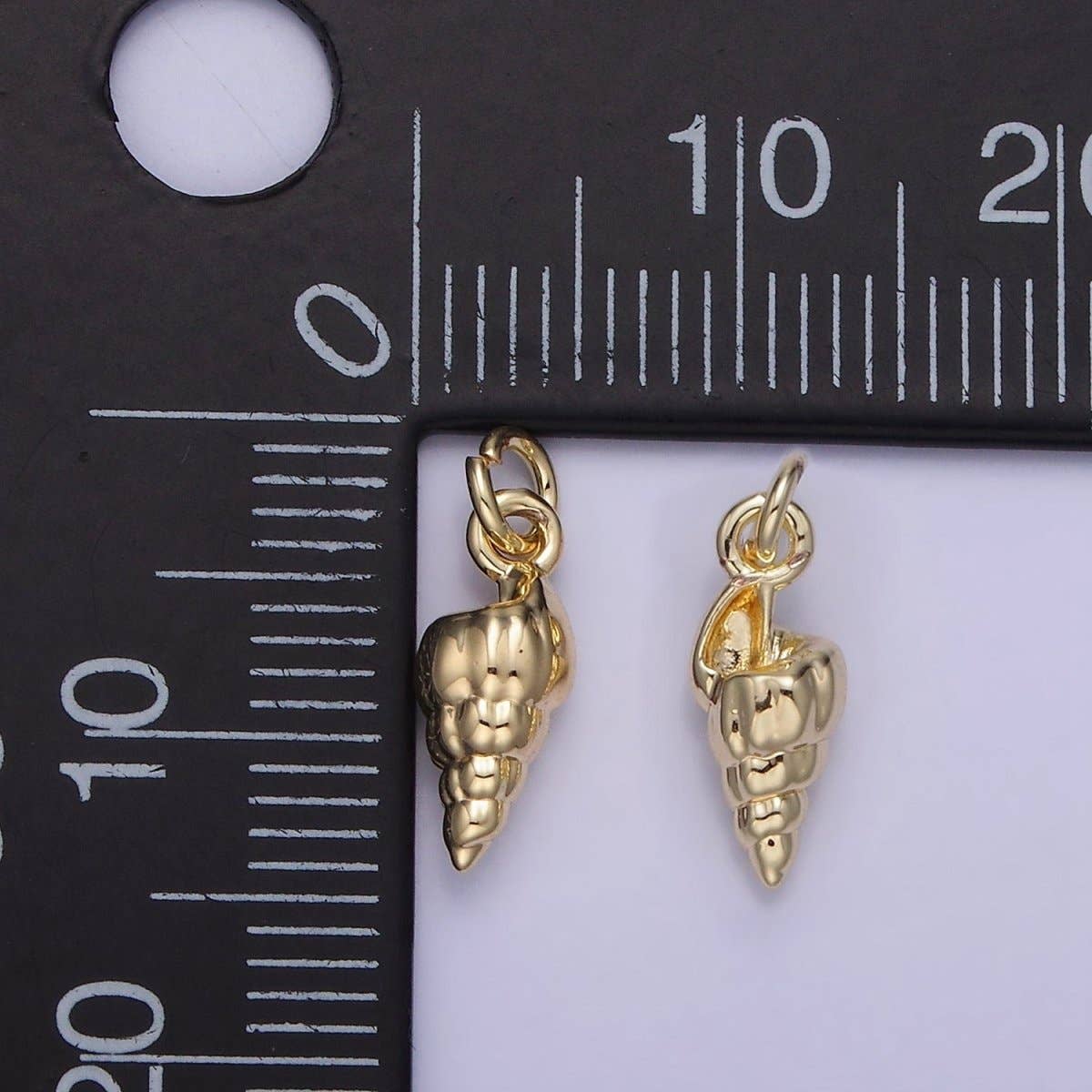 14K Gold Filled 14mm Clam Sea Shell Puffed Minimalist Mini Charm |