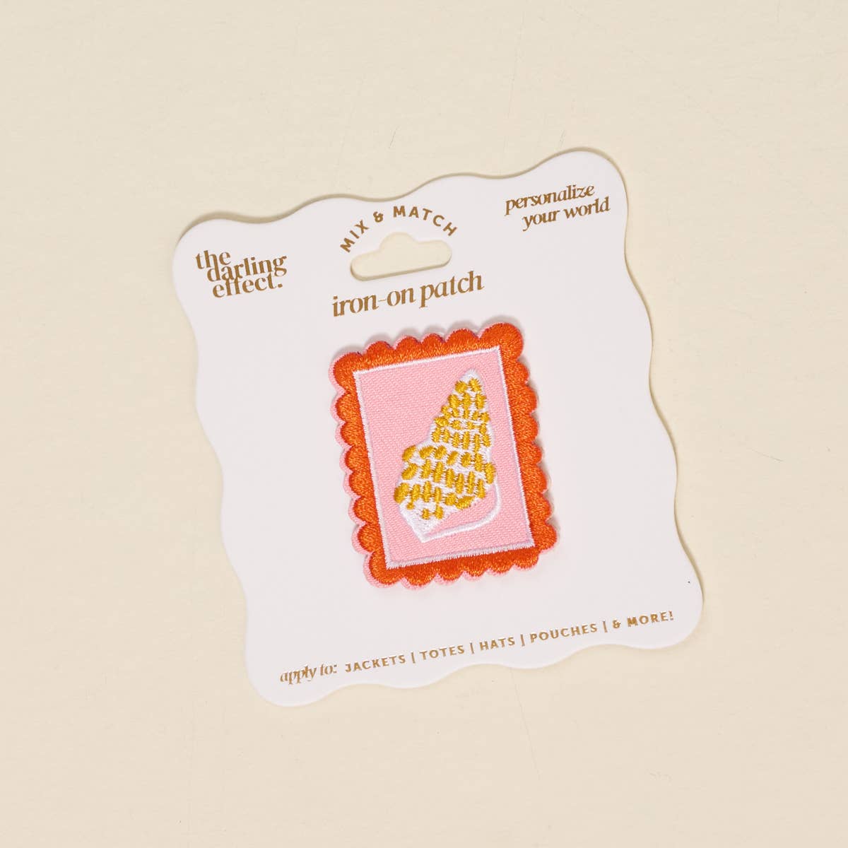 Mix & Match Iron-On Patch–Conch