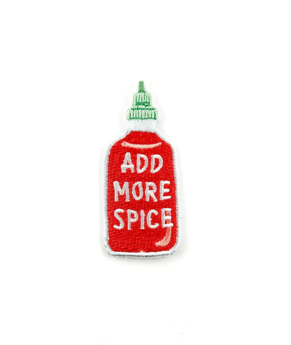 Add More Spice Embroidered Iron-On Patch Sriracha Lover Hot