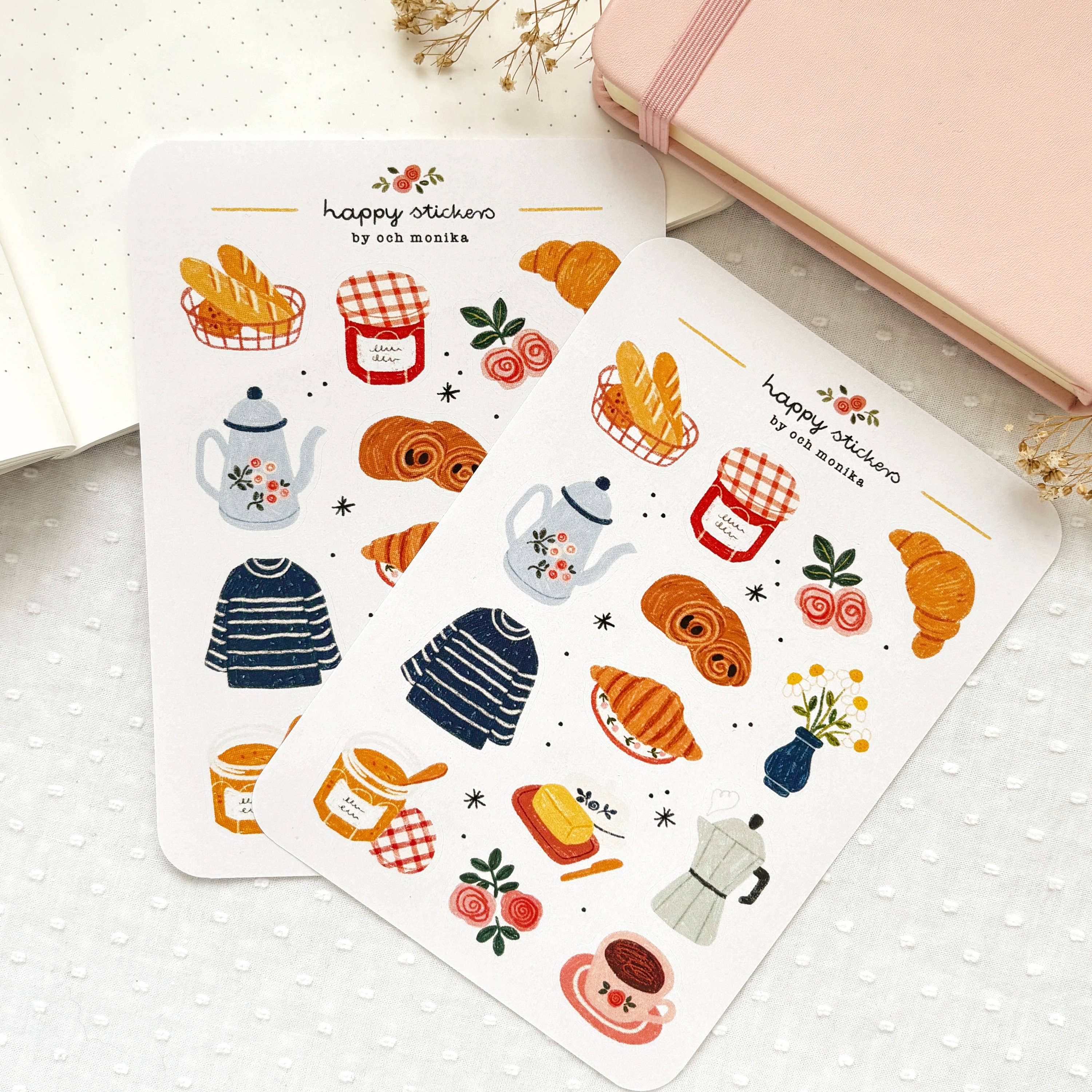 French Breakfast - Planner & Journal Stickers | A6 Matte