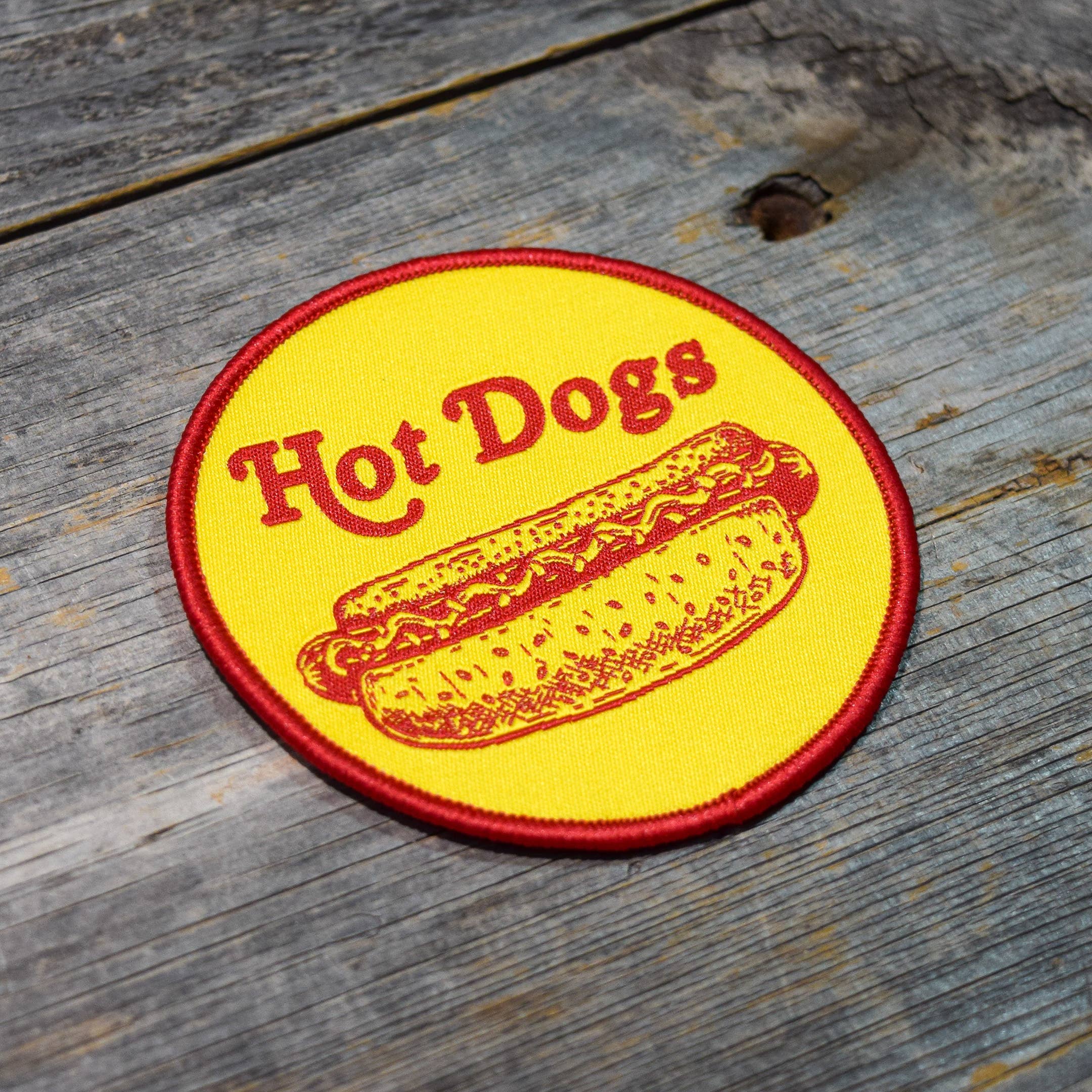 Hot Dogs Woven Patch