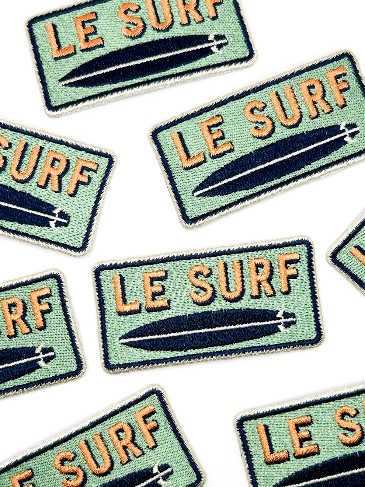 Le Surf Embroidered Patch Iron On Surf Surfboard Beach Coast