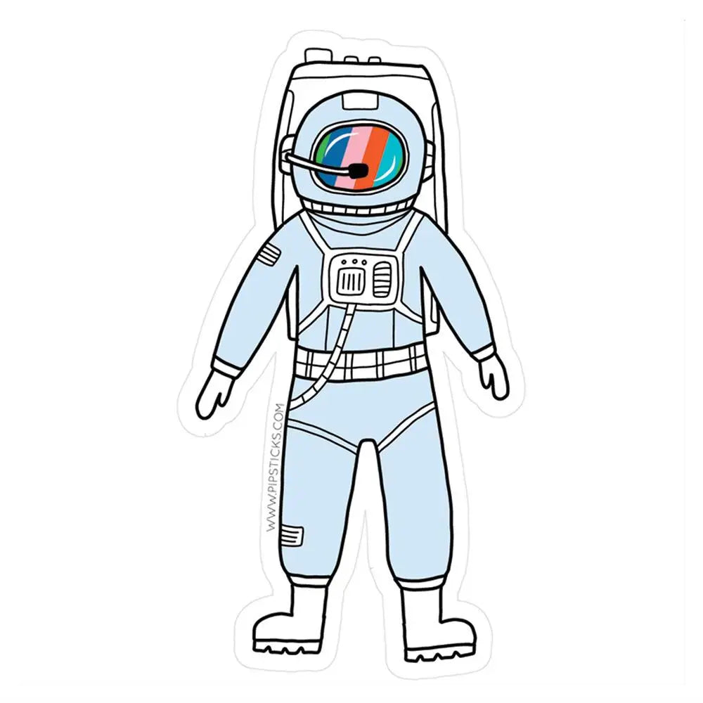 Astronaut Pipstick Vinyl Stickers image 0