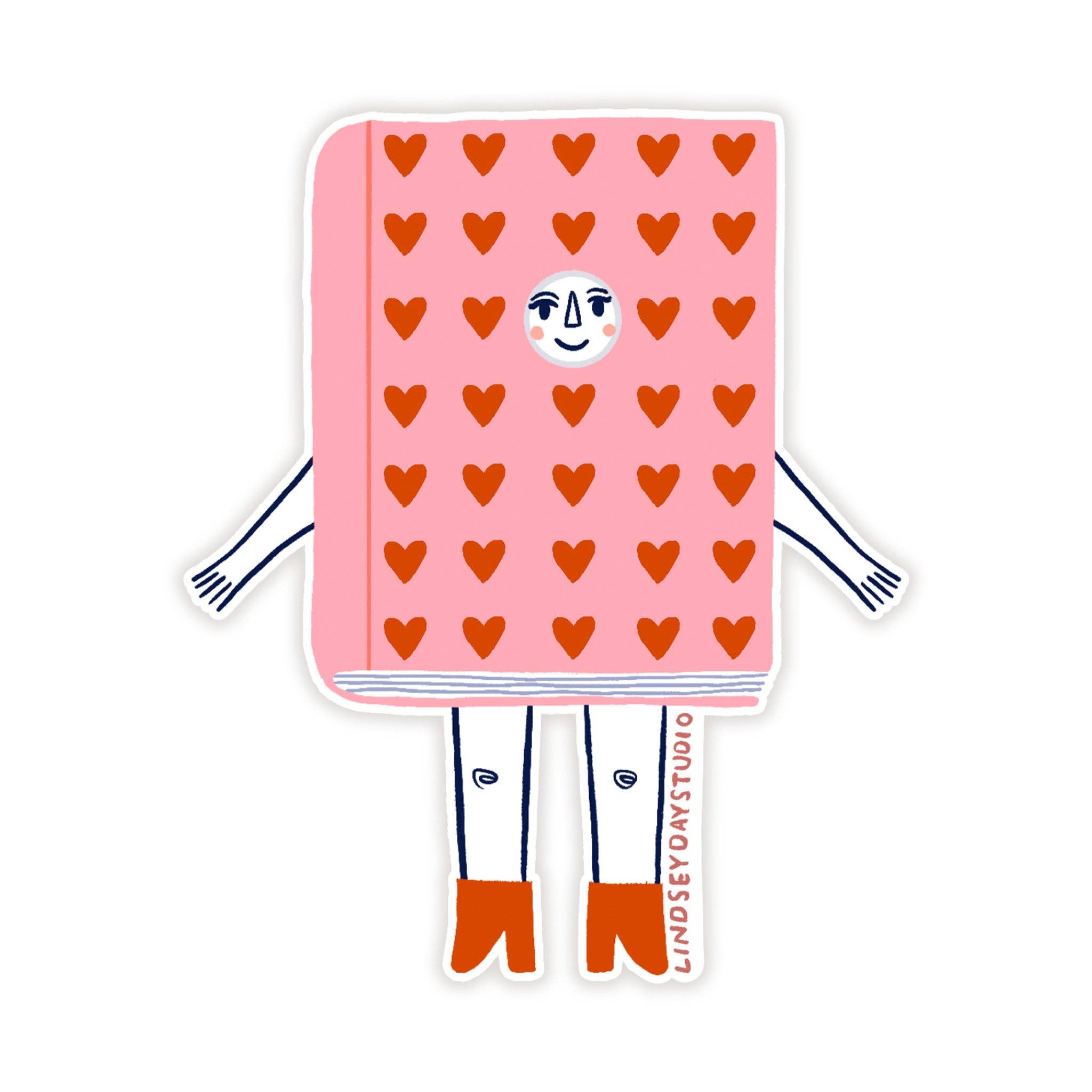 Romance Book Friend Sticker, Kawaii Bookish Cute Sticker