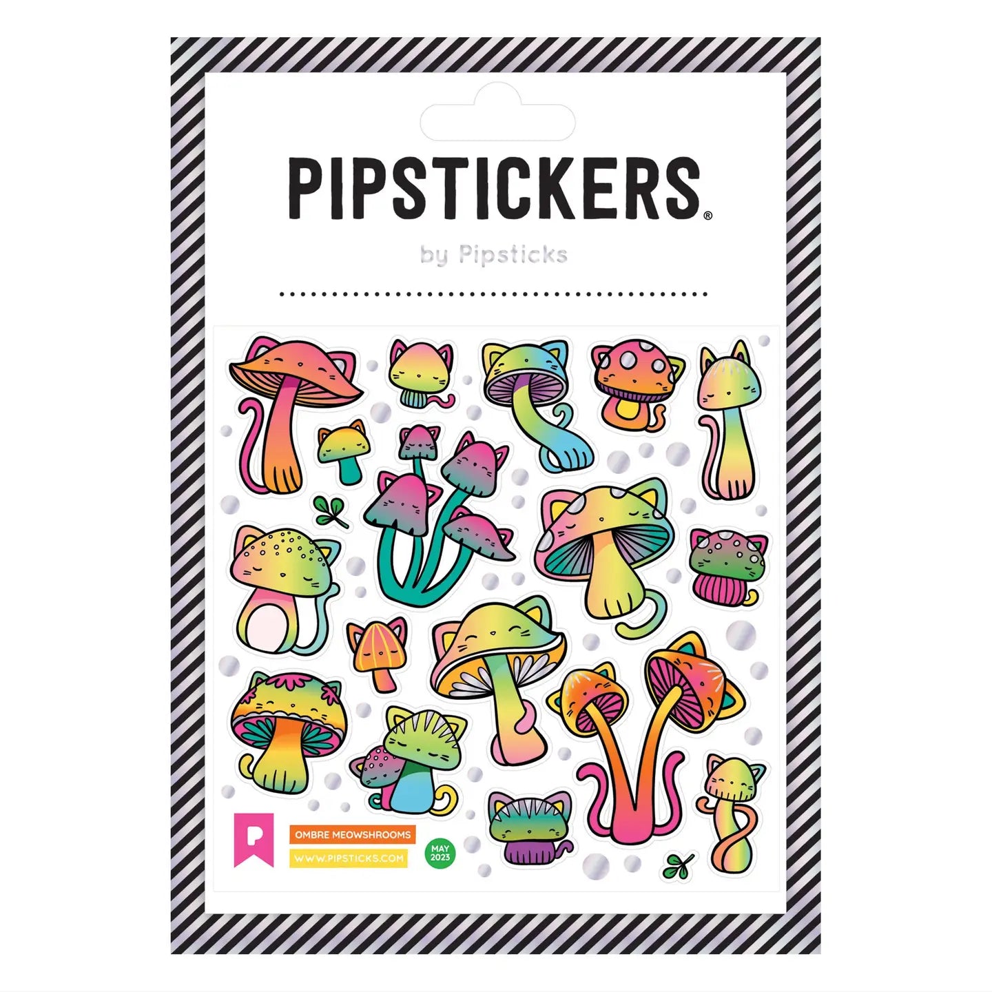 Ombre Meowshrooms Pipstickers 4x4 image 0