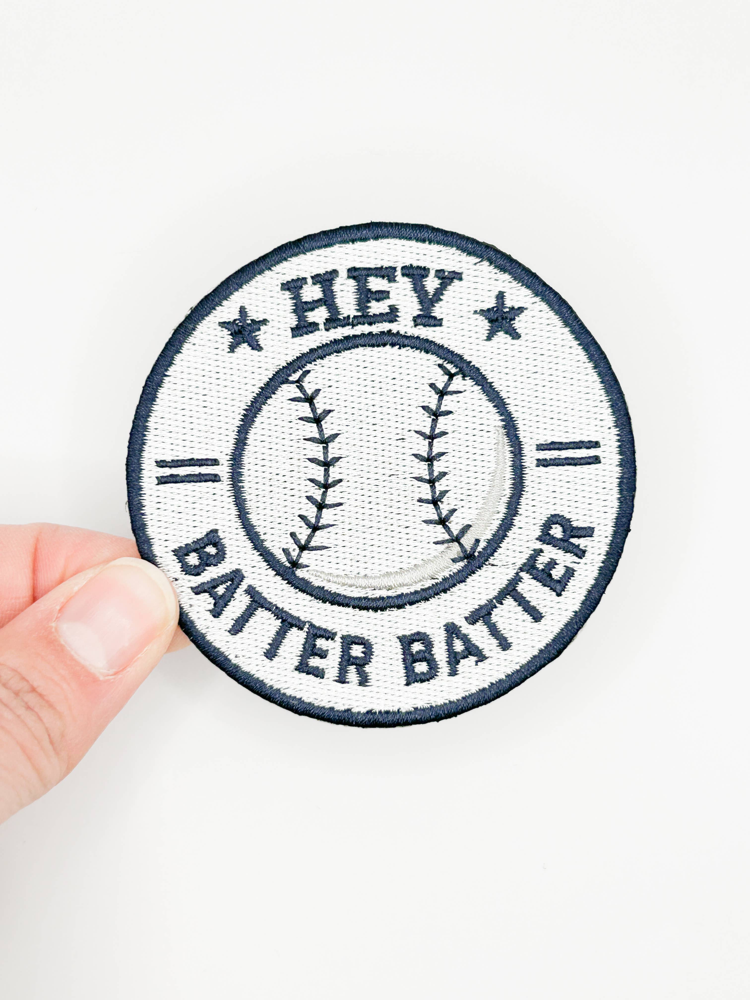 Hey Batter Batter Embroidered Patch – Baseball Patch, Sports