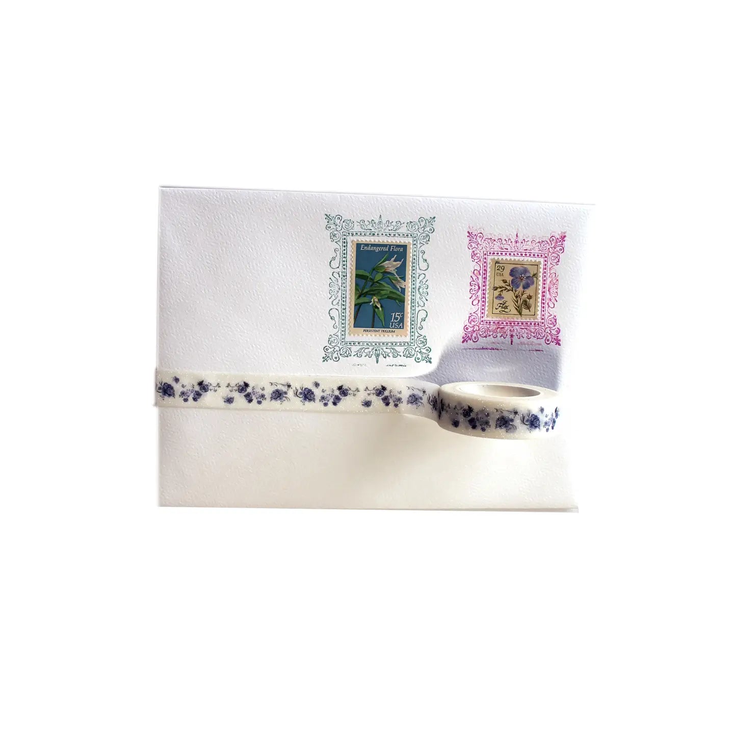 Delft Florals Glitter Washi Tape image 2