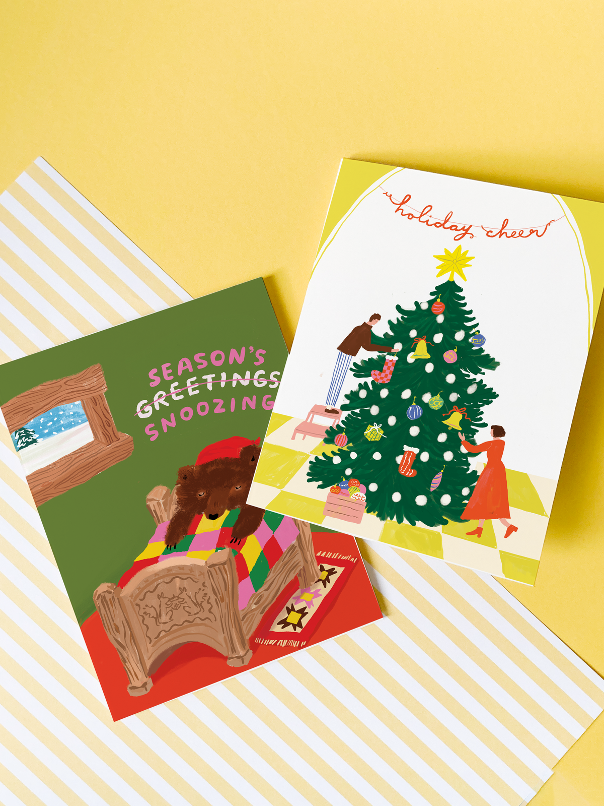 Season’s Snoozings – Christmas Holiday Pun Greeting Card