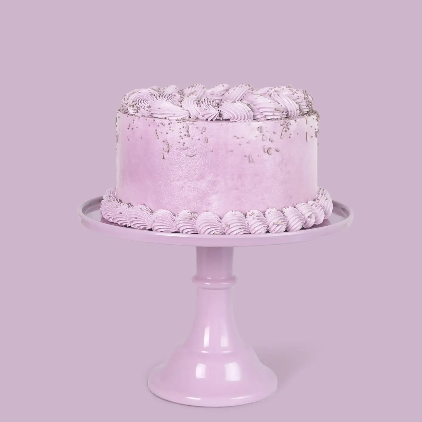 Melamine Cake Stand Large- Lilac Purple 11.5 Inch image 0