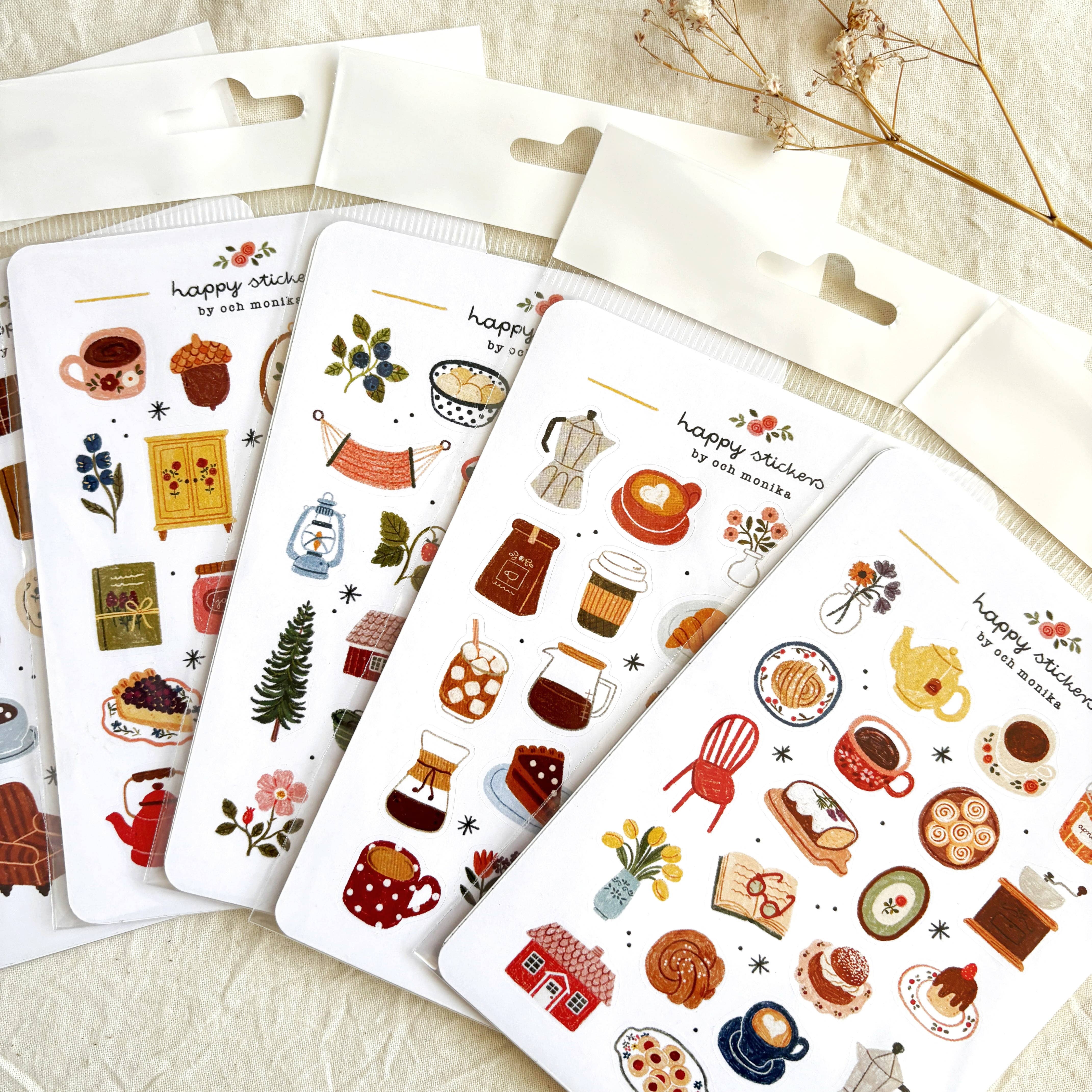 Folk Cottage - Planner & Journal Stickers | A6 Matte Paper
