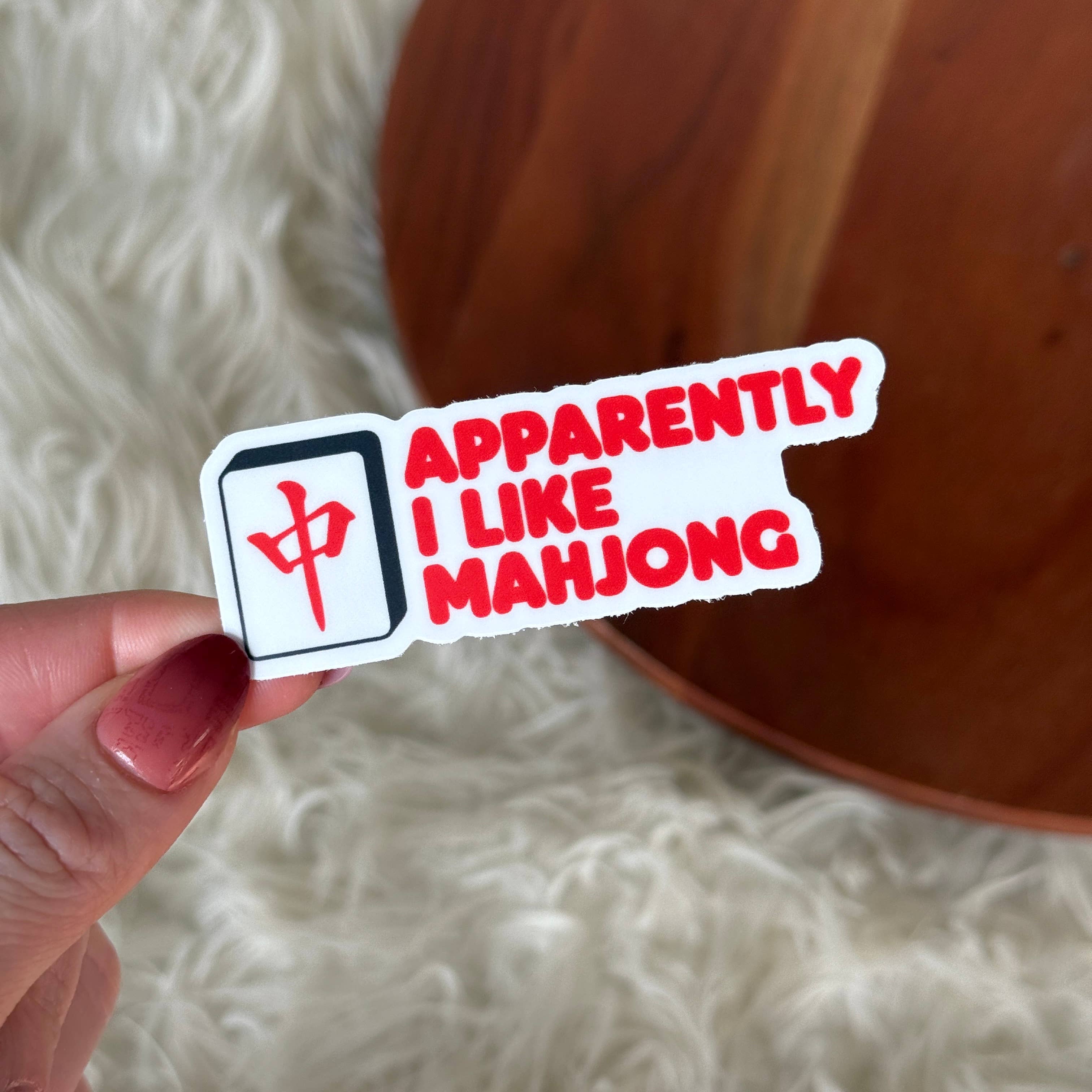 Apparently I Like Mahjong Sticker