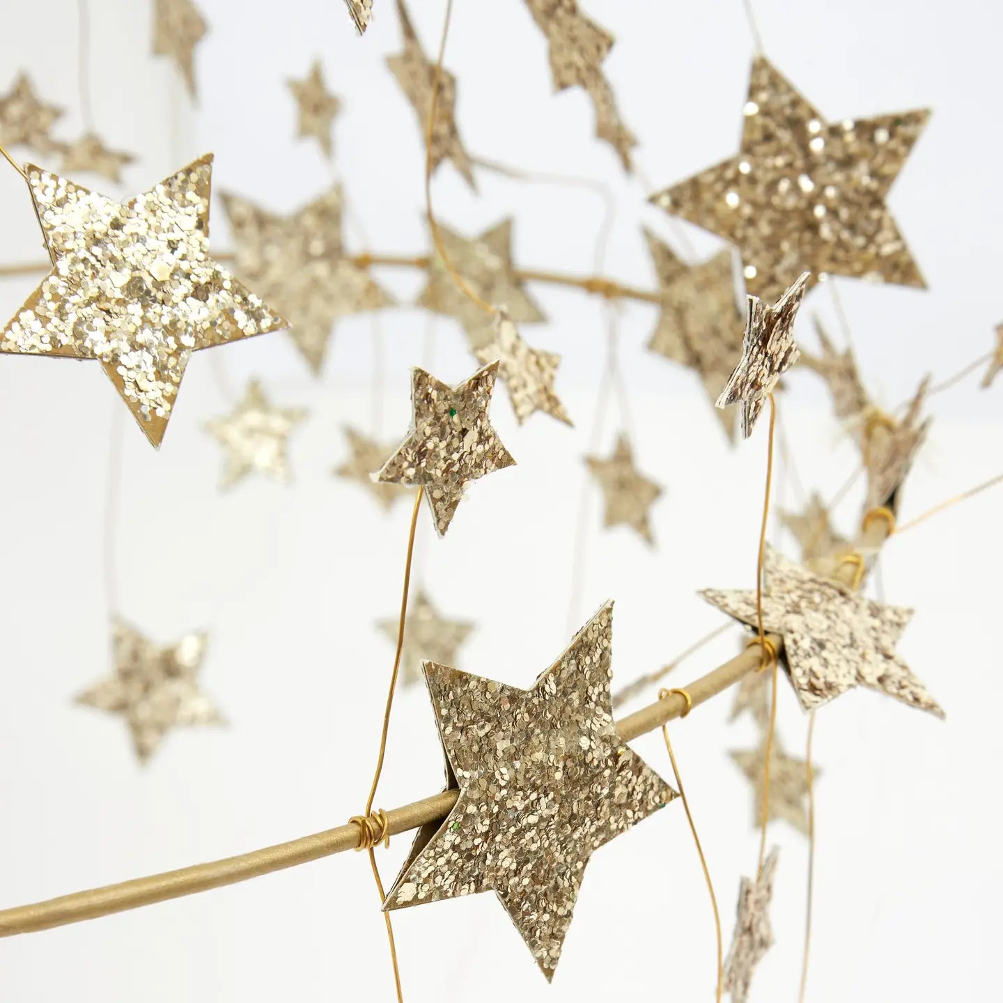 Gold Sparkle Star Chandelier image 1