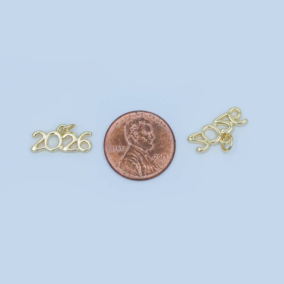 24K Gold Filled "2026" Year Script Minimalist Charm |