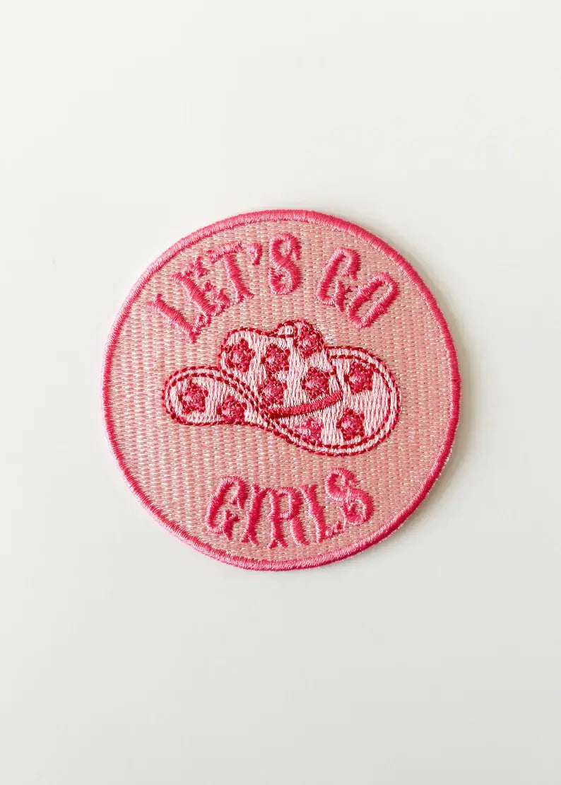 Let's Go Girls Embroidered Iron-On Patch Western Nashville