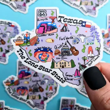 Texas State Vinyl Sticker image 0