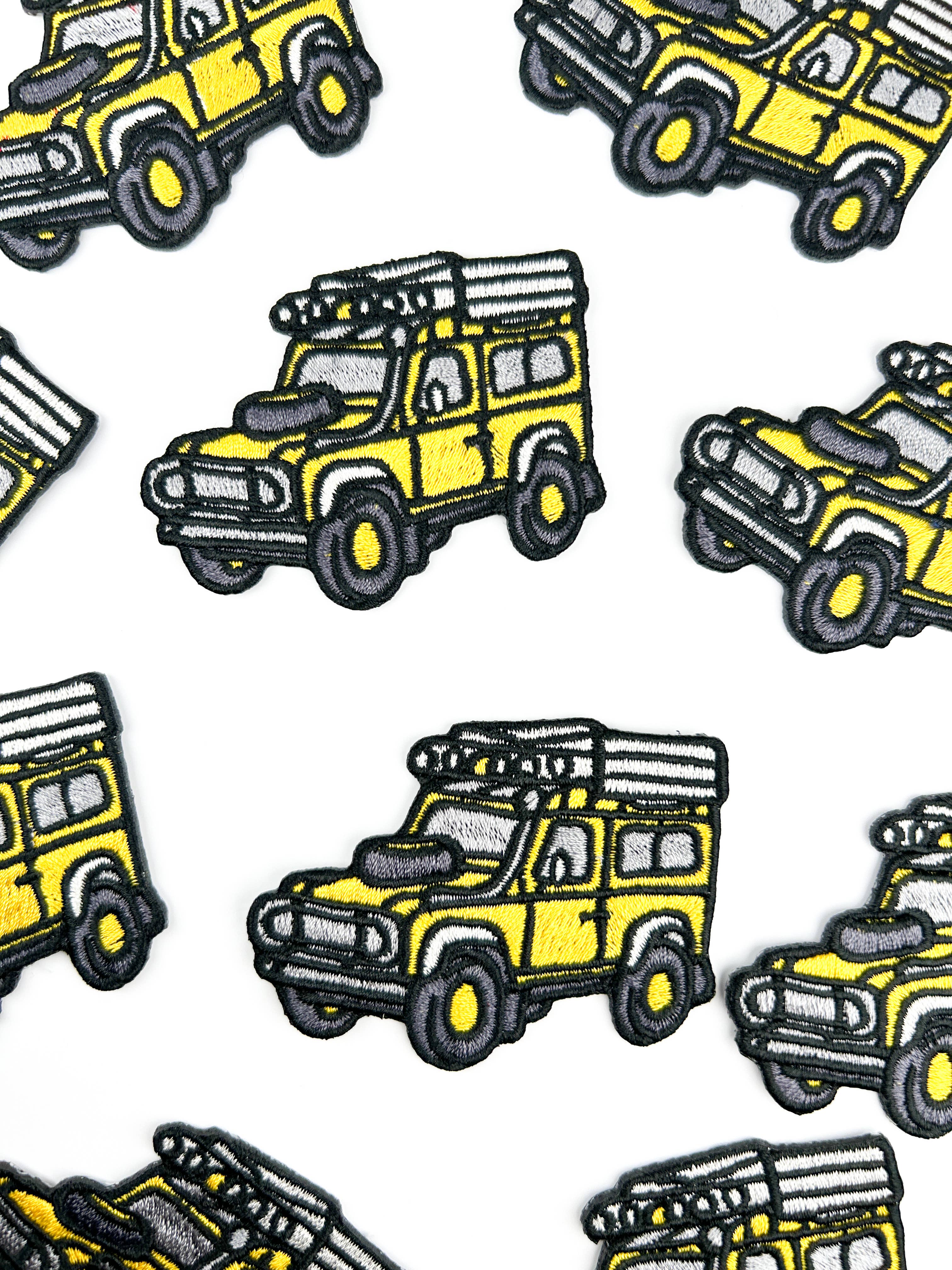 Yellow Overland Truck Iron on Sew On Embroidered Patch