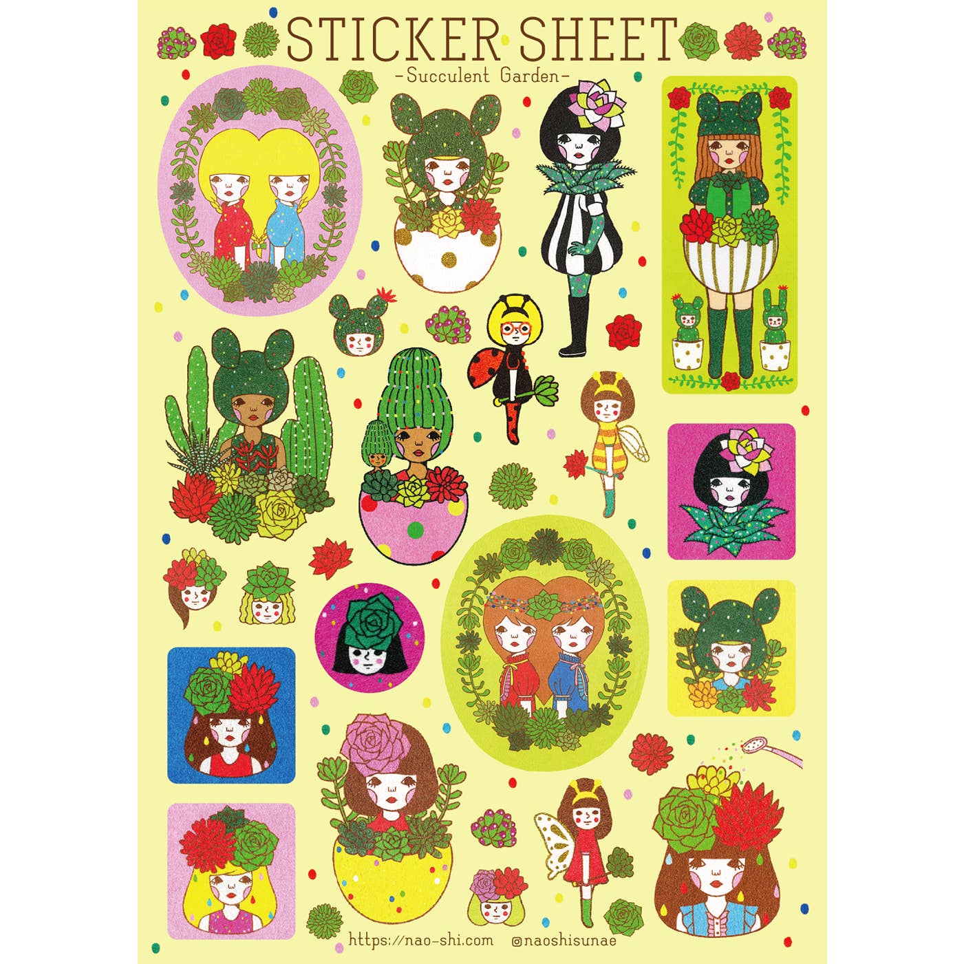 【Sticker Sheet】Succulent Garden