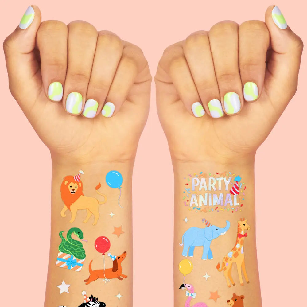 Party Animal Temporary Tattoos - Petit Fetti image 3