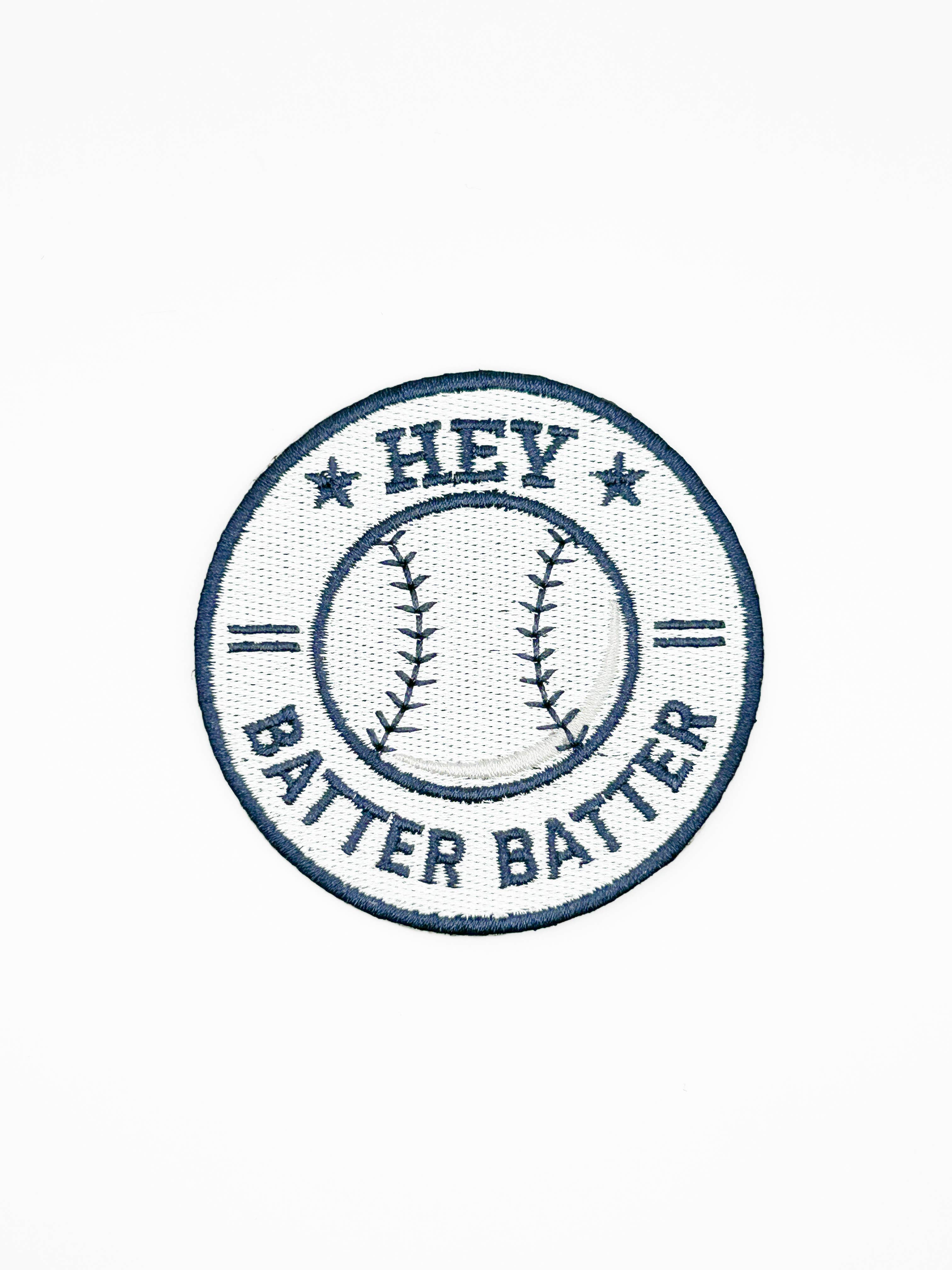 Hey Batter Batter Embroidered Patch – Baseball Patch, Sports