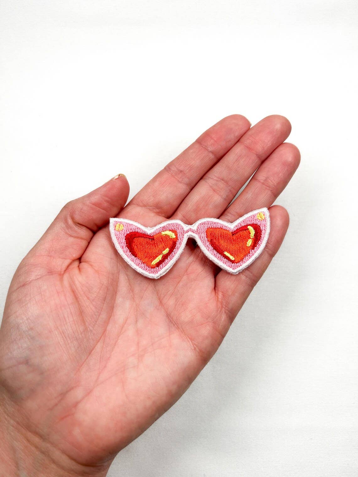 Pink Sunglasses Patch Embroidered Iron-On Patch Bachelorette