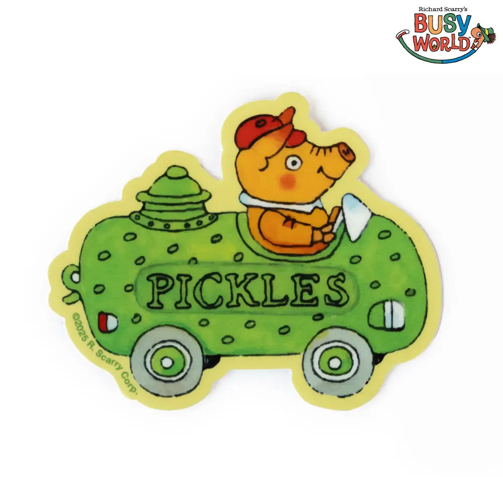 3P4 X Richard Scarry® - Pickle Car Sticker image 0