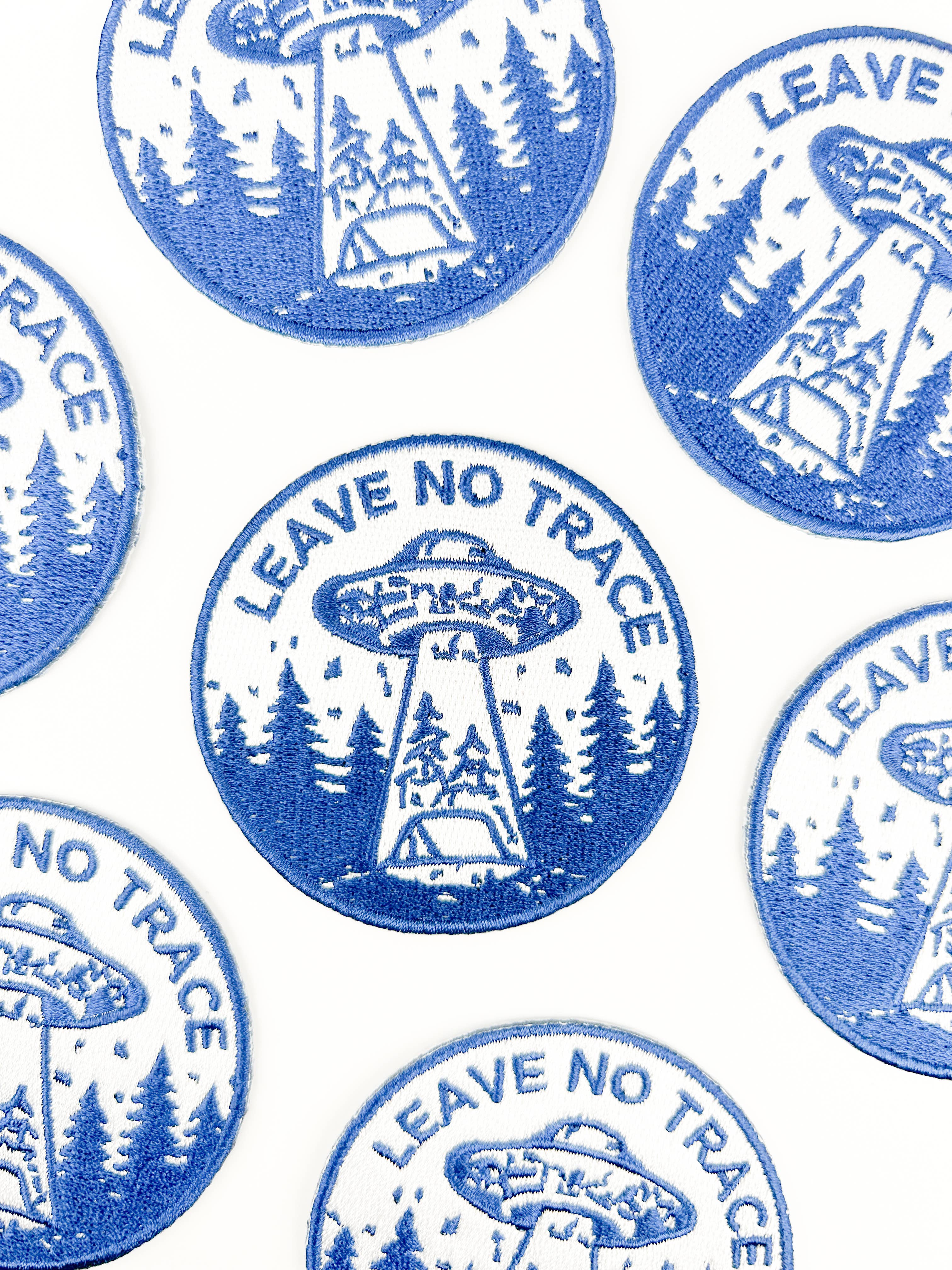 Leave No Trace UFO Patch Embroidered Camping UFO