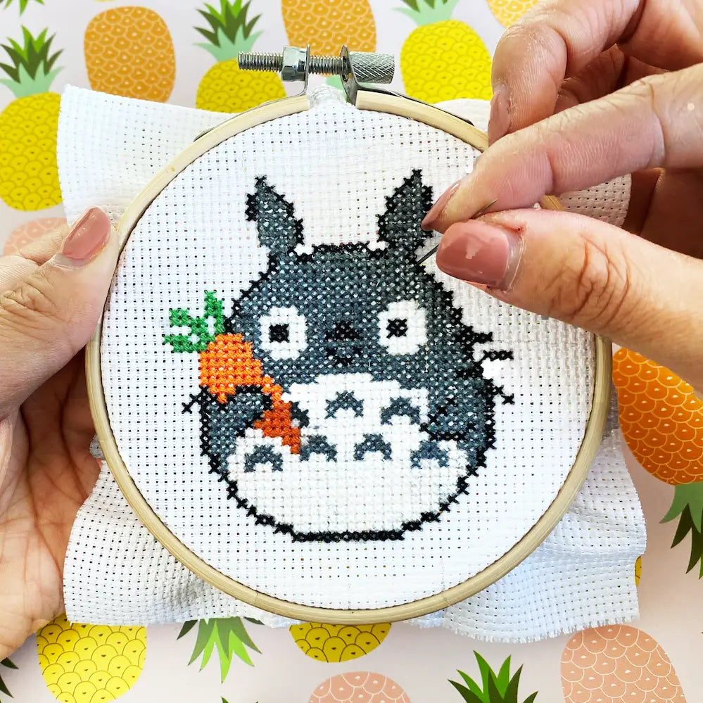 Totoro with Carrot - Diy Cross Stitch Kit image 2
