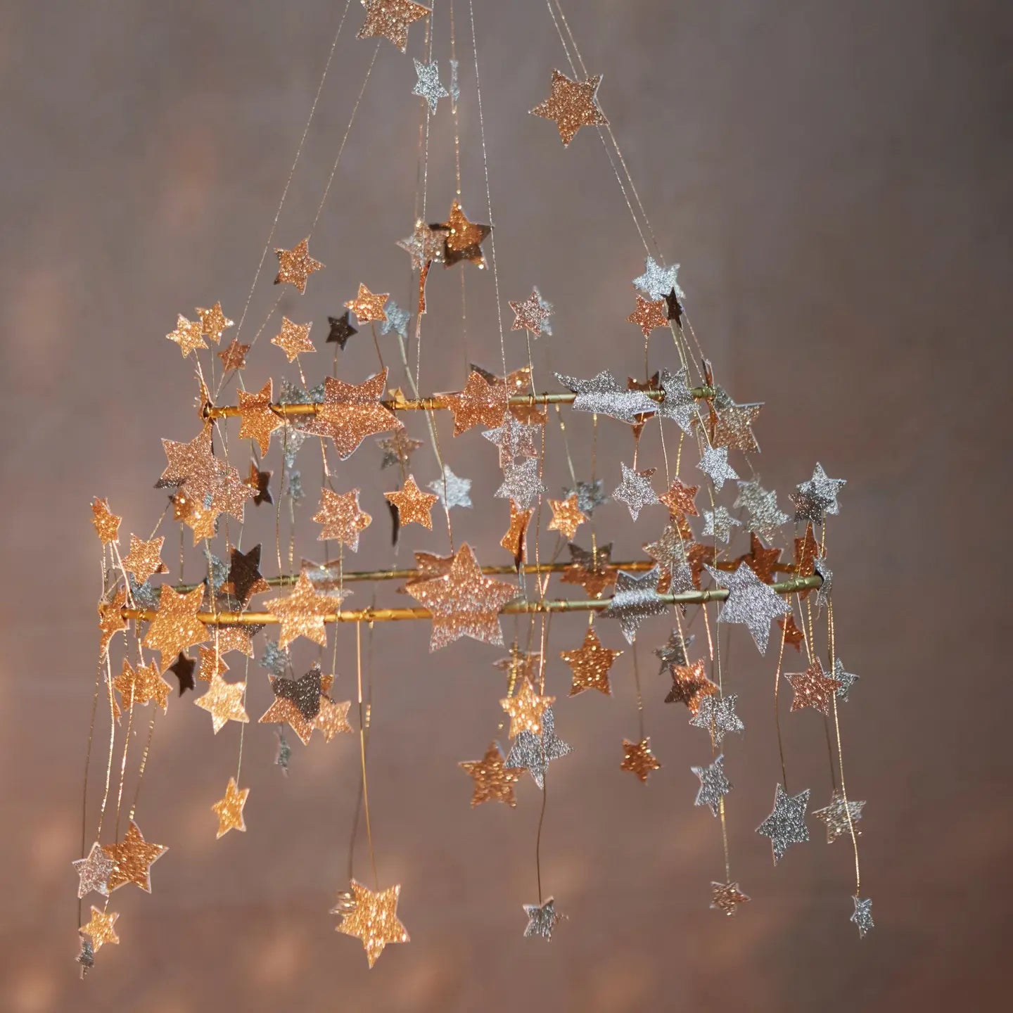 Gold Sparkle Star Chandelier image 5