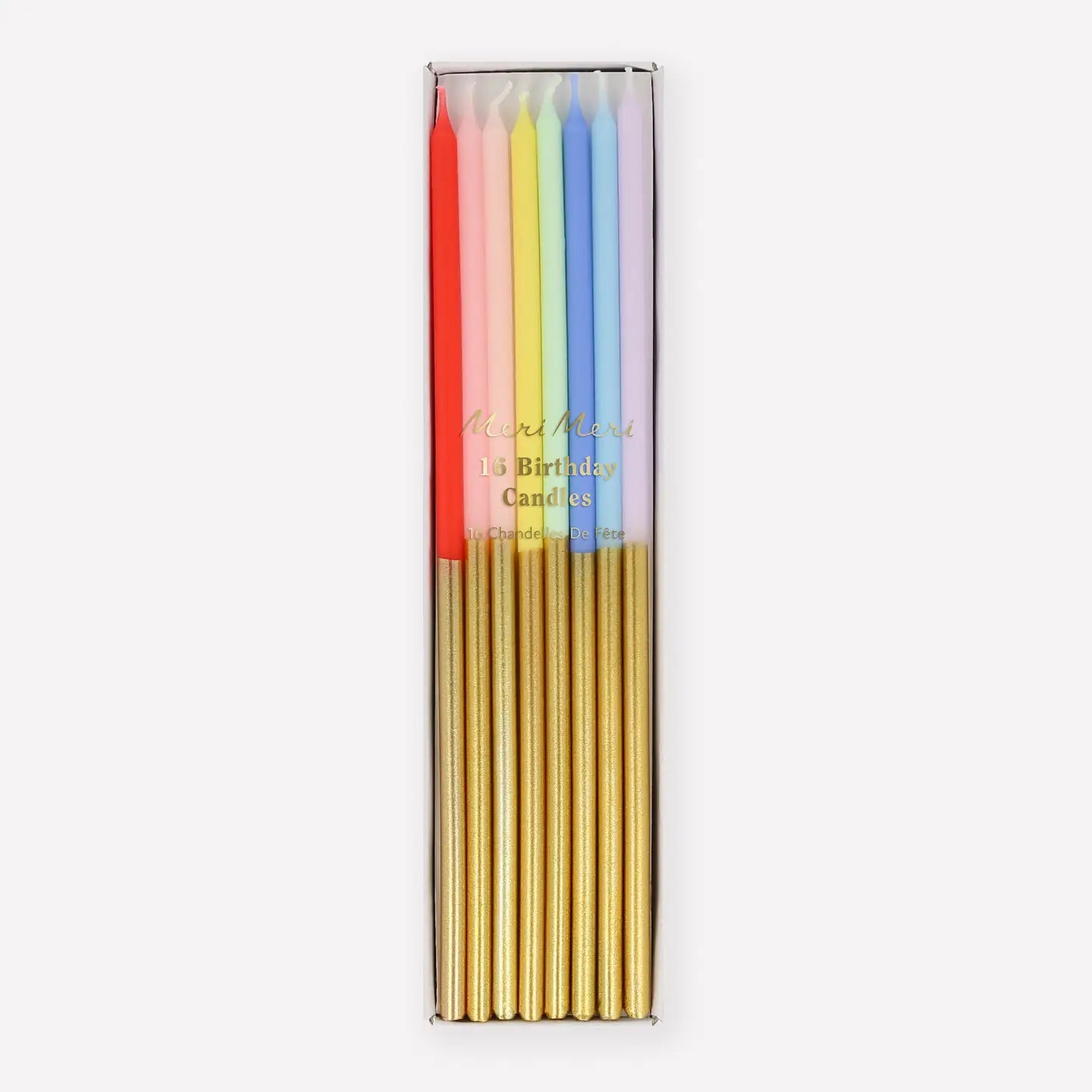 Gold Dipped Rainbow Mix Candles image 0