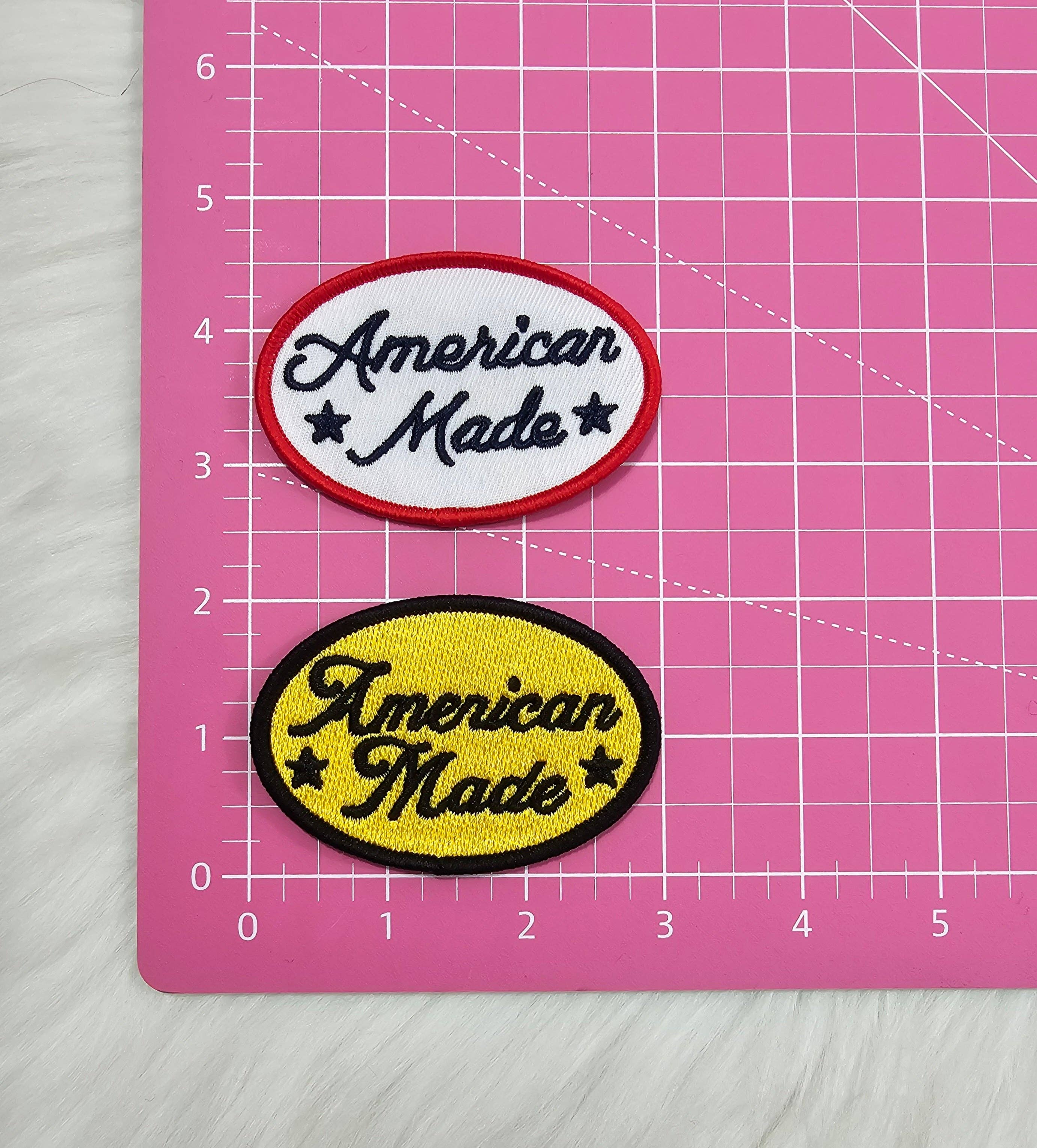 American Made Embroidery Iron On Patch