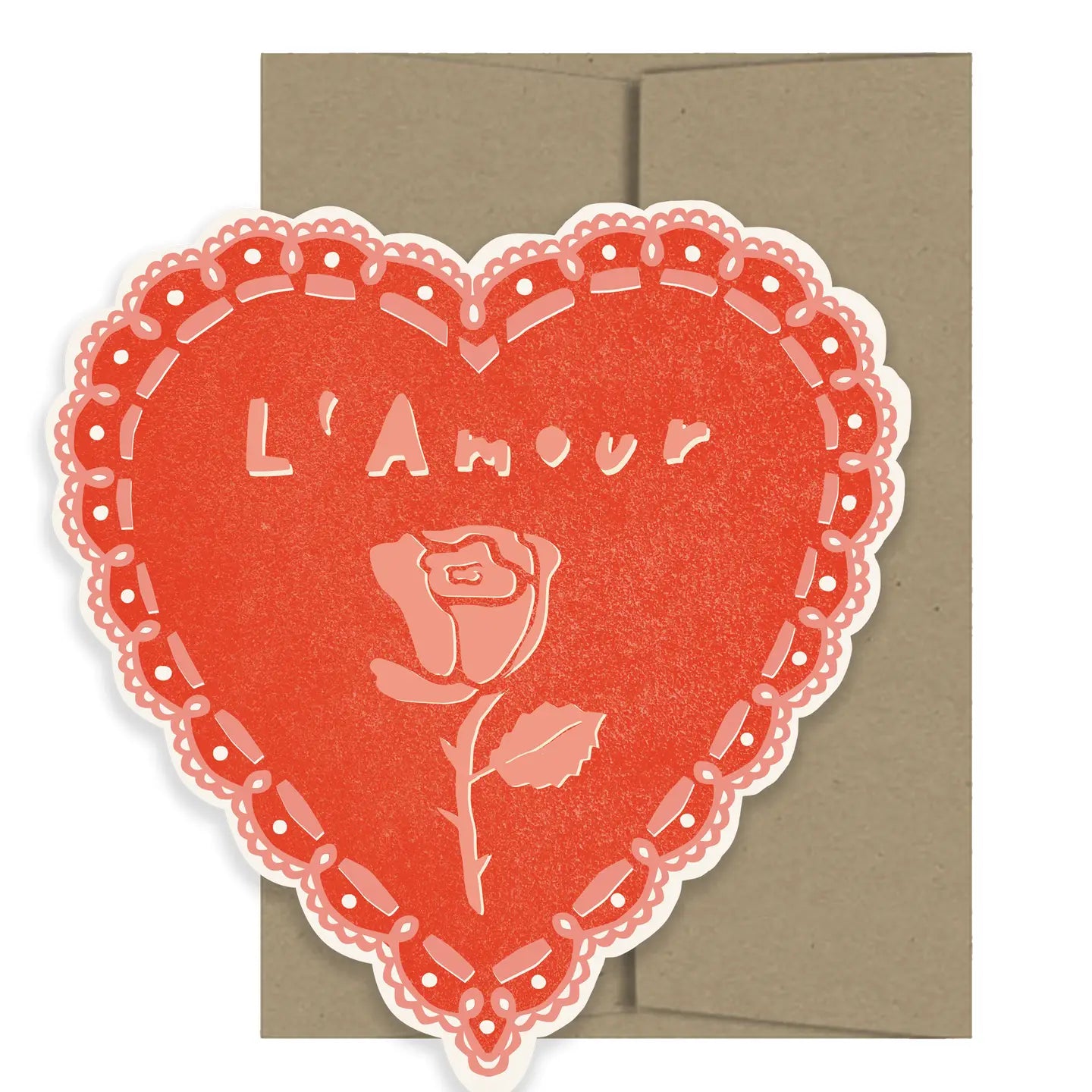 Rose Heart Amour Collection Die Cut Card by Isatopia image 0