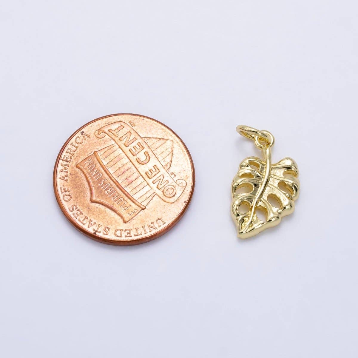 14K Gold Filled Monstera Palm Leaf Charm