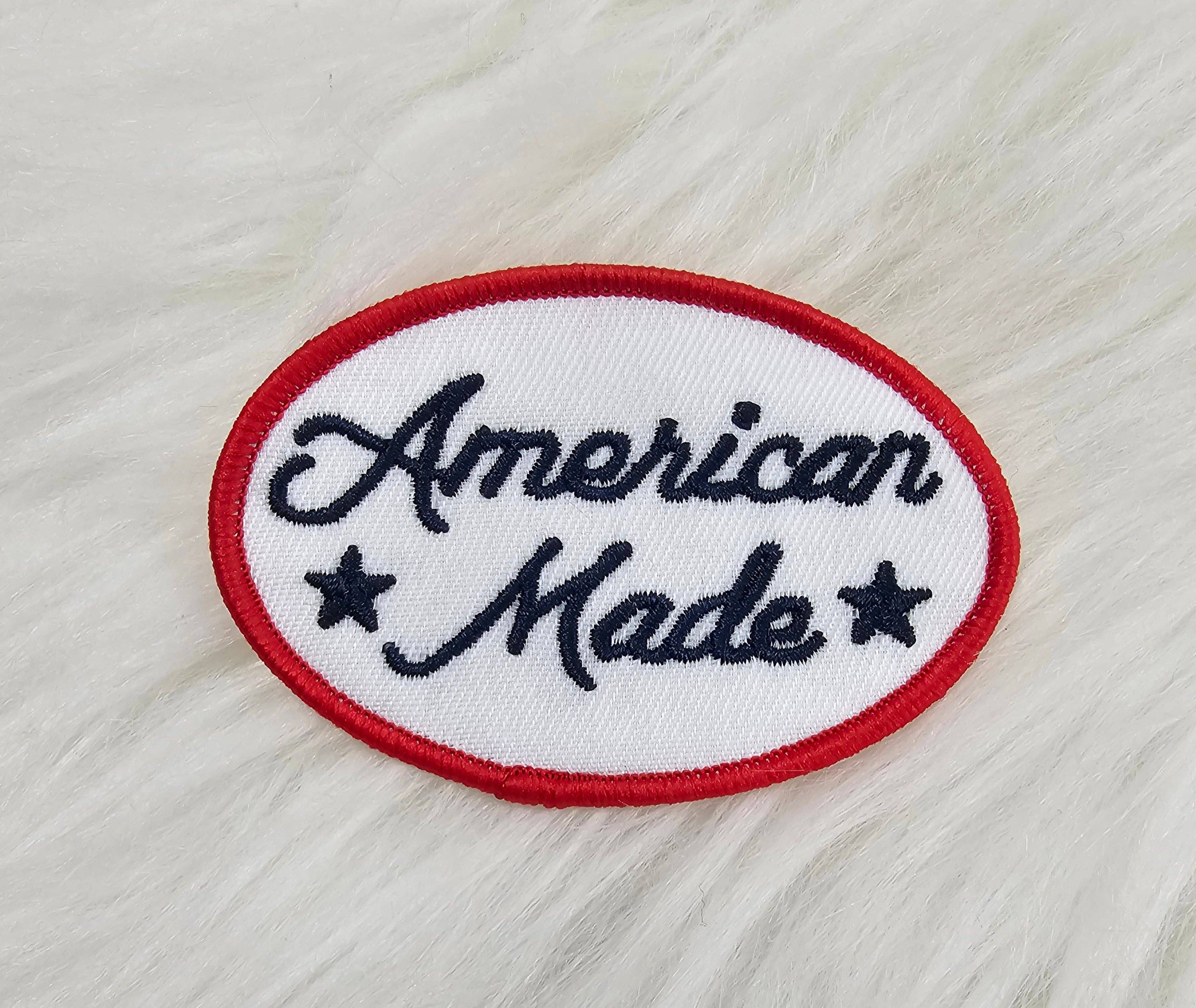 American Made Embroidery Iron On Patch