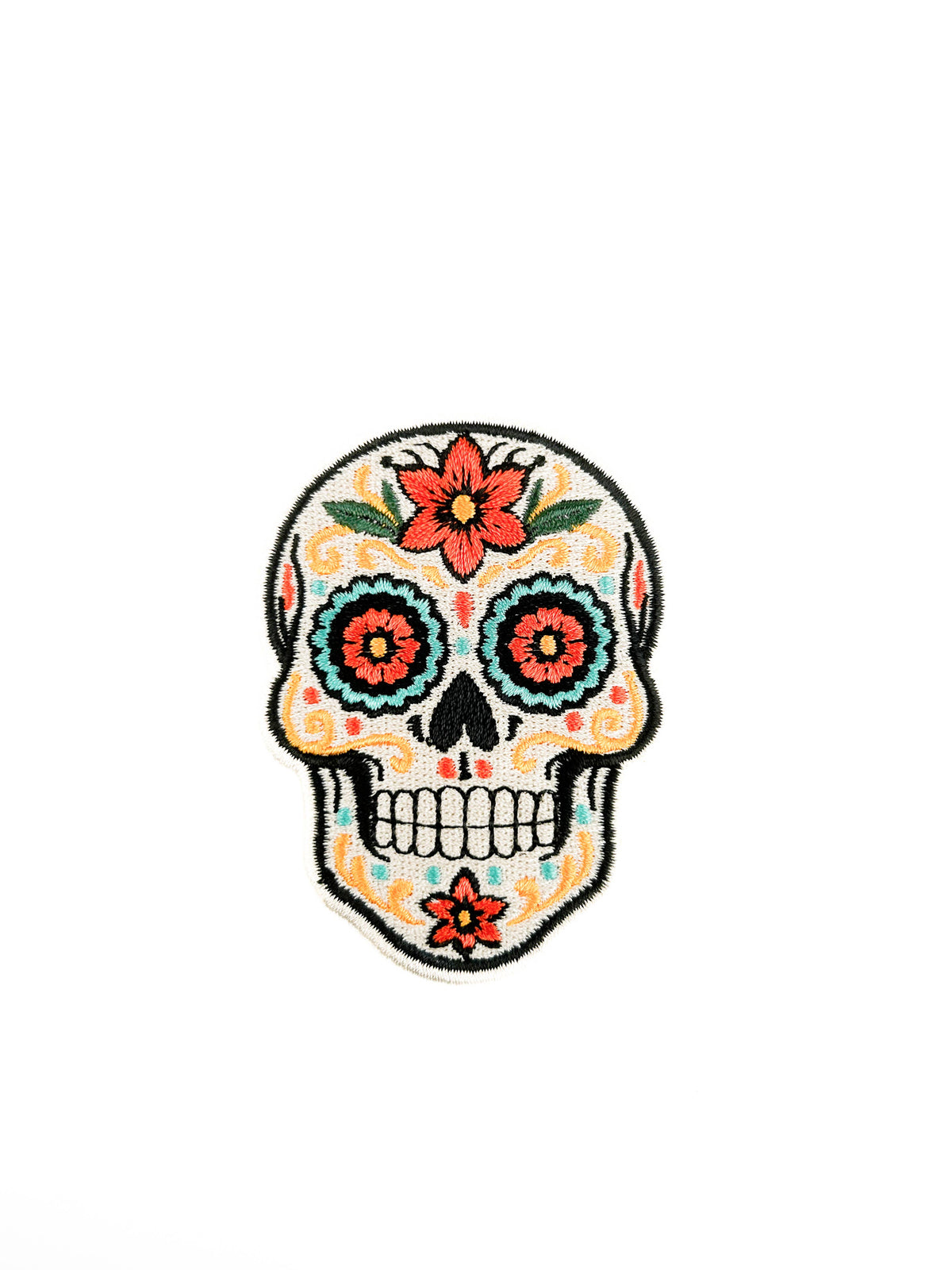Sugar Skull Patch | Day of the Dead Embroidered Iron On
