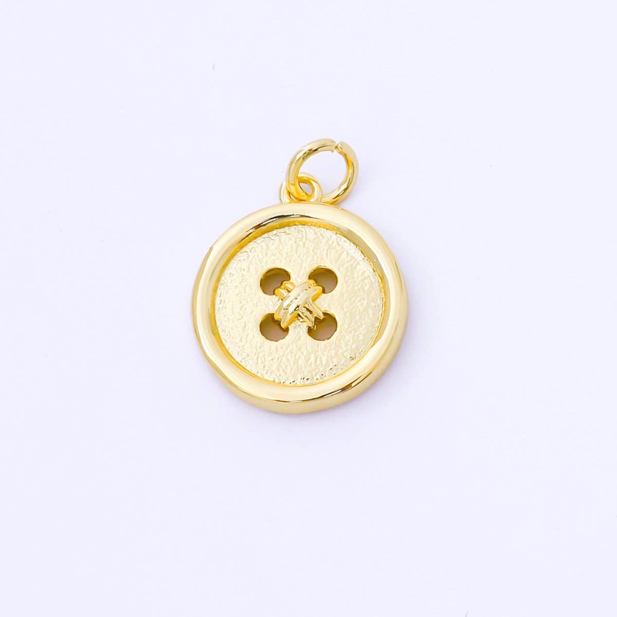 24K Gold Filled 17mm Clothes Buttons Charm in Gold & Silver | AF1548