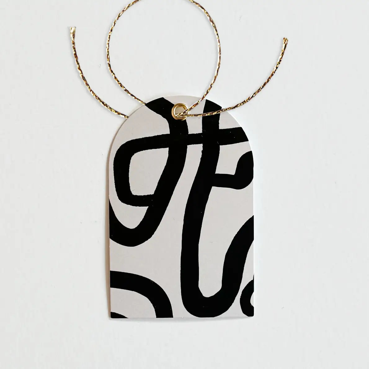 Black and White Squiggle Diecut Gift Tags image 0