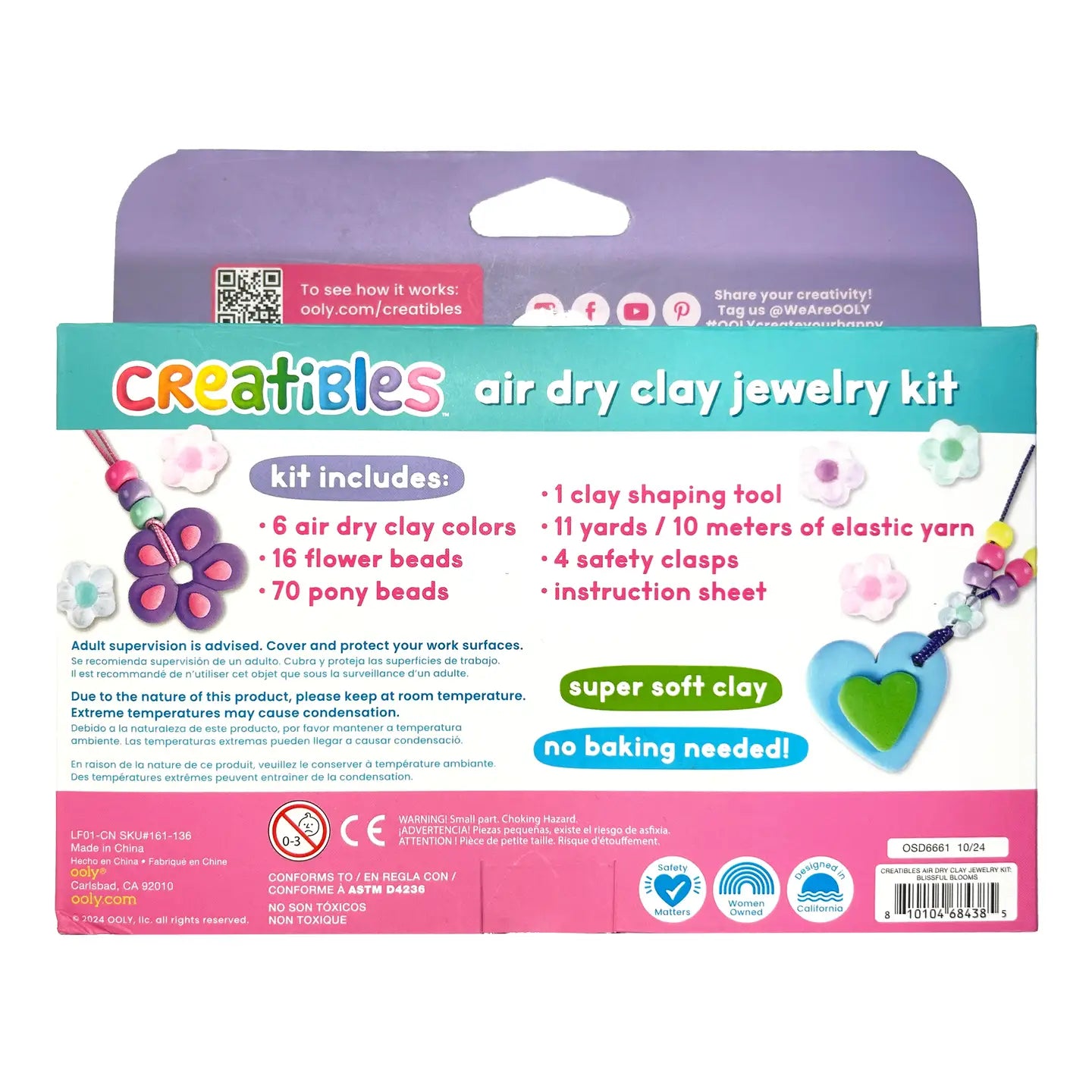 Creatibles: Air Dry ClayJewelry Kit - Blissful Blooms image 2