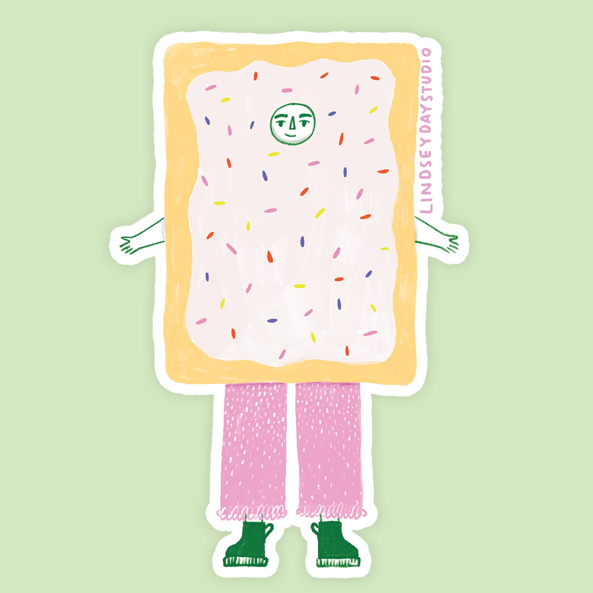 Louie the Pop Tart Sticker, Funny Sticker, Food Sticker
