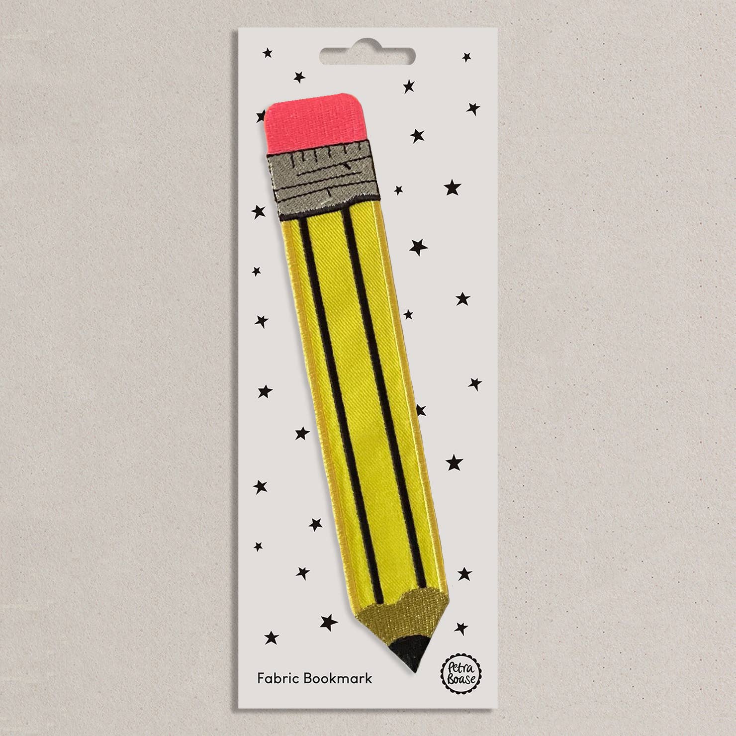 Yellow Retro Embroidered Fabric Bookmark