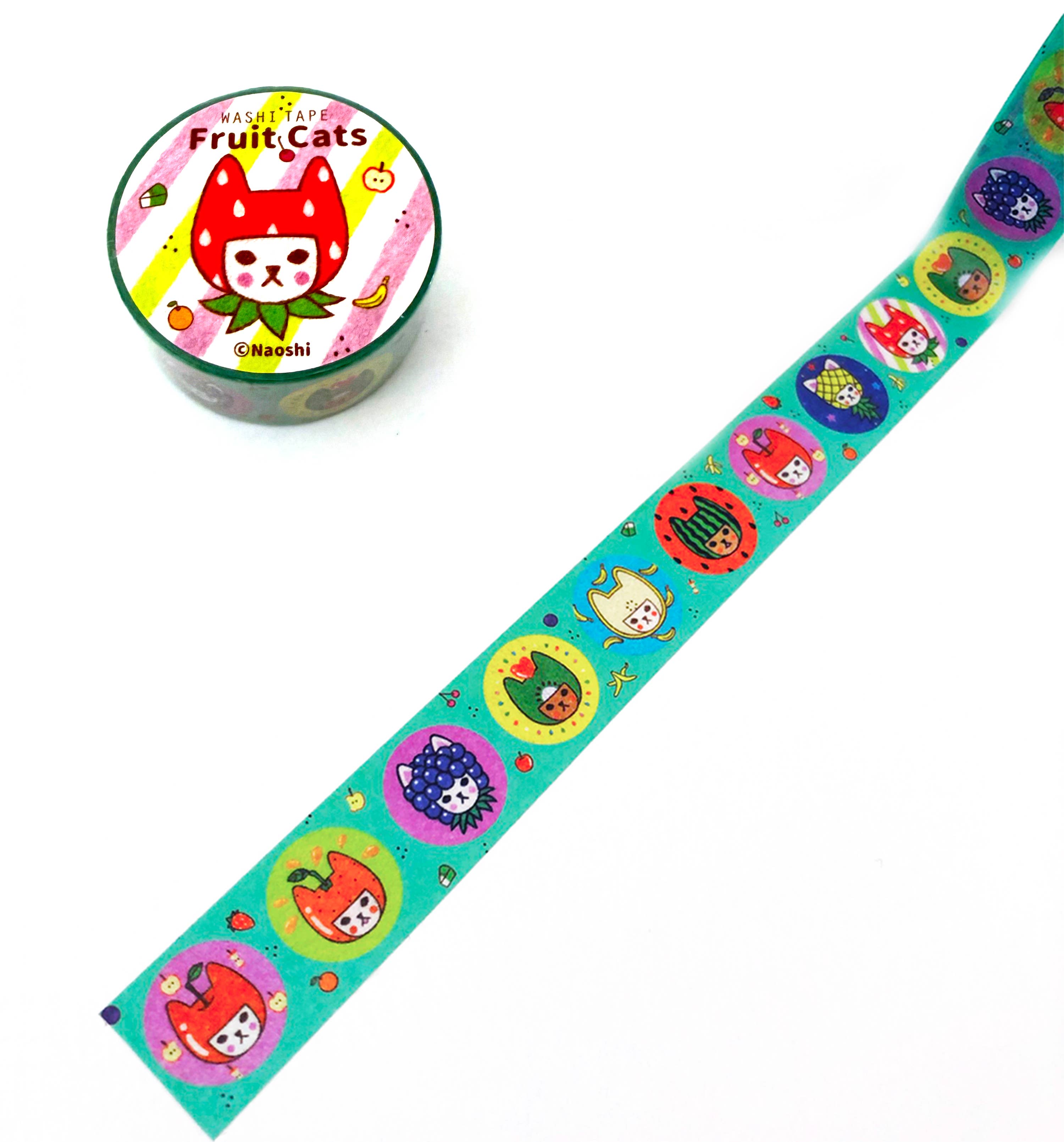 【Washi Tape】Fruit Cats