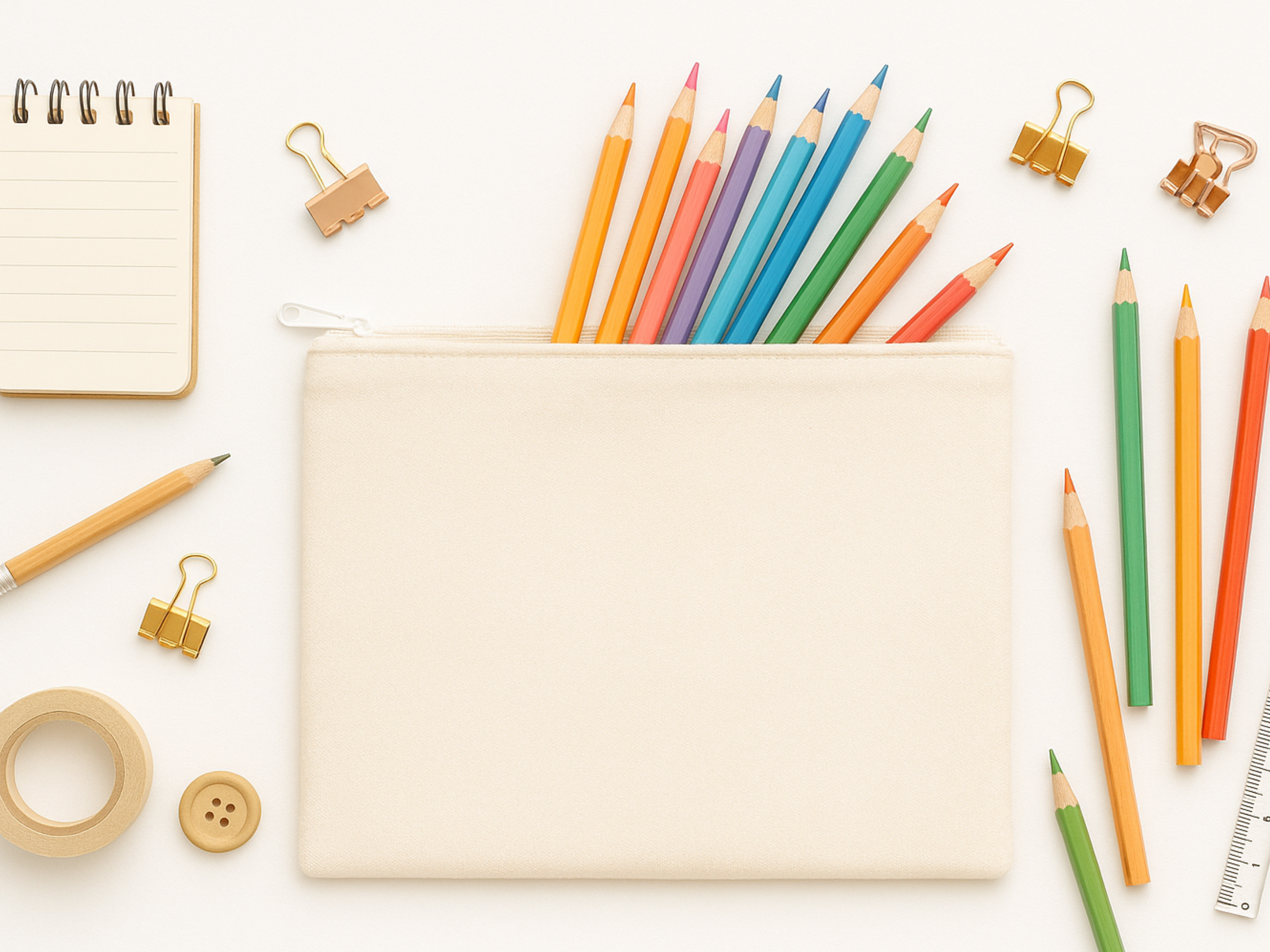 Canvas Pouches | Plain Travel Pouch | MakeUp Pouch