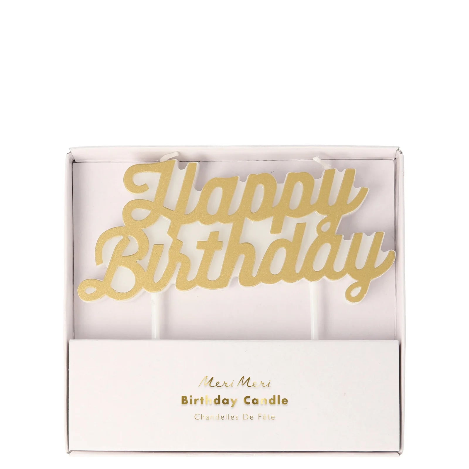 Gold Happy Birthday Candle by Meri Meri image 0