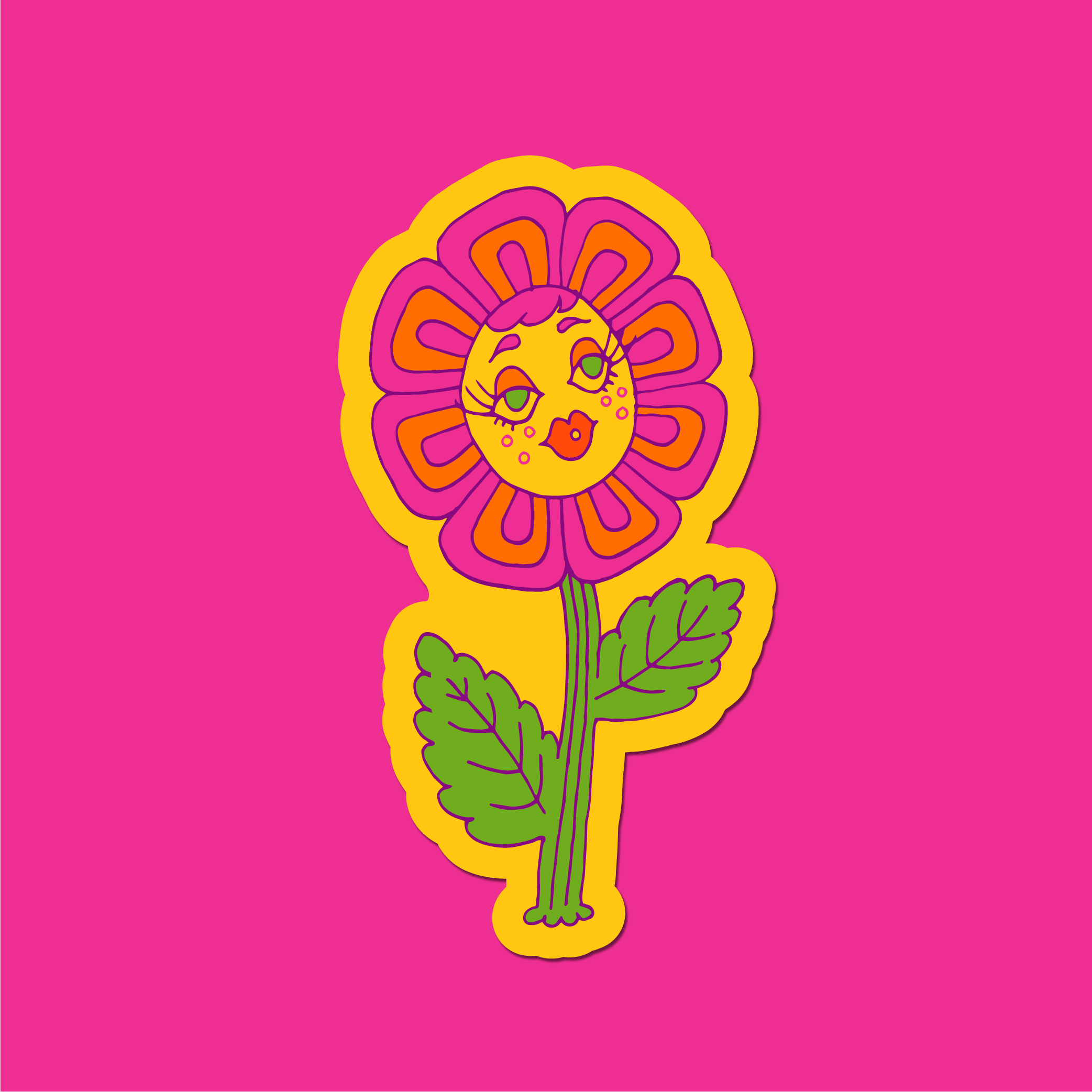 Flower Power Sticker