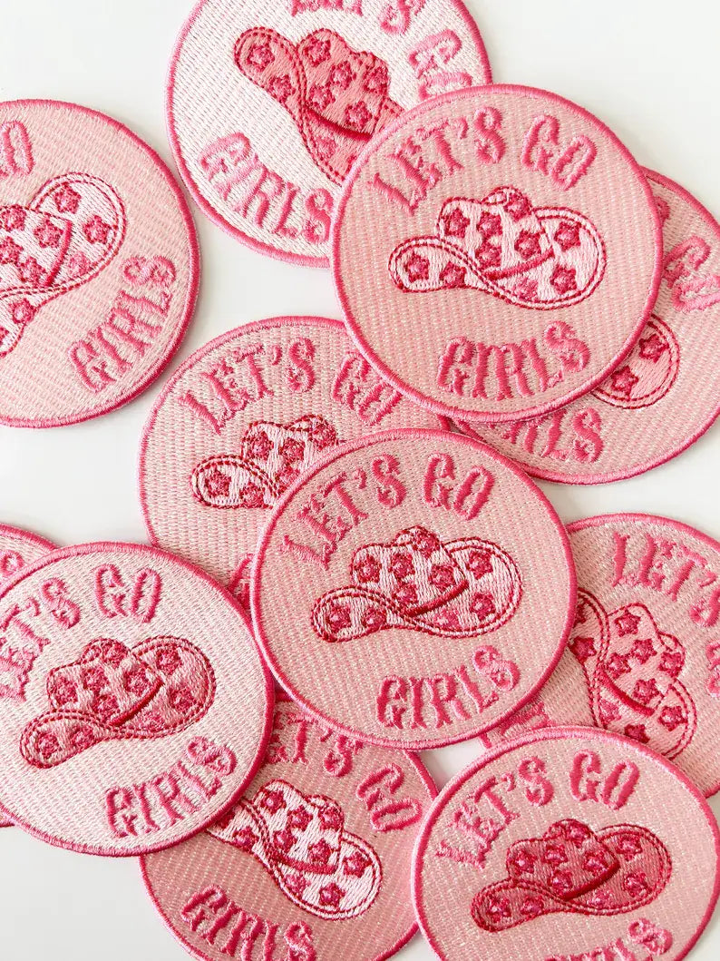 Let's Go Girls Embroidered Iron-On Patch Western Nashville