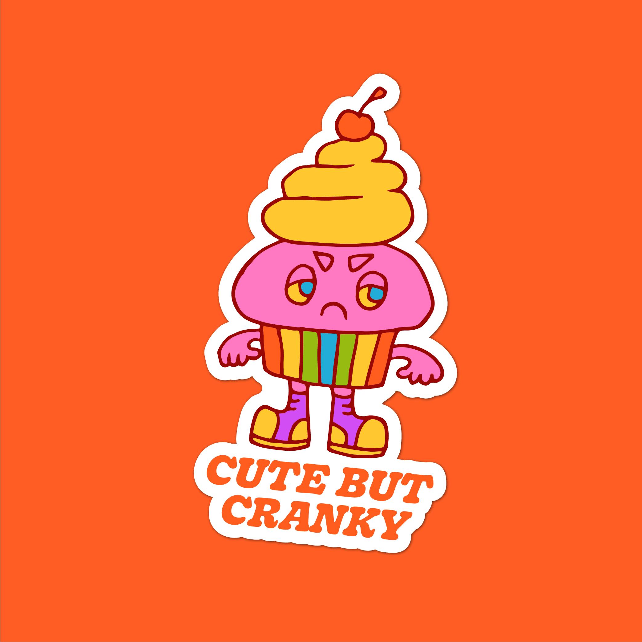 Cute But Cranky Sticker